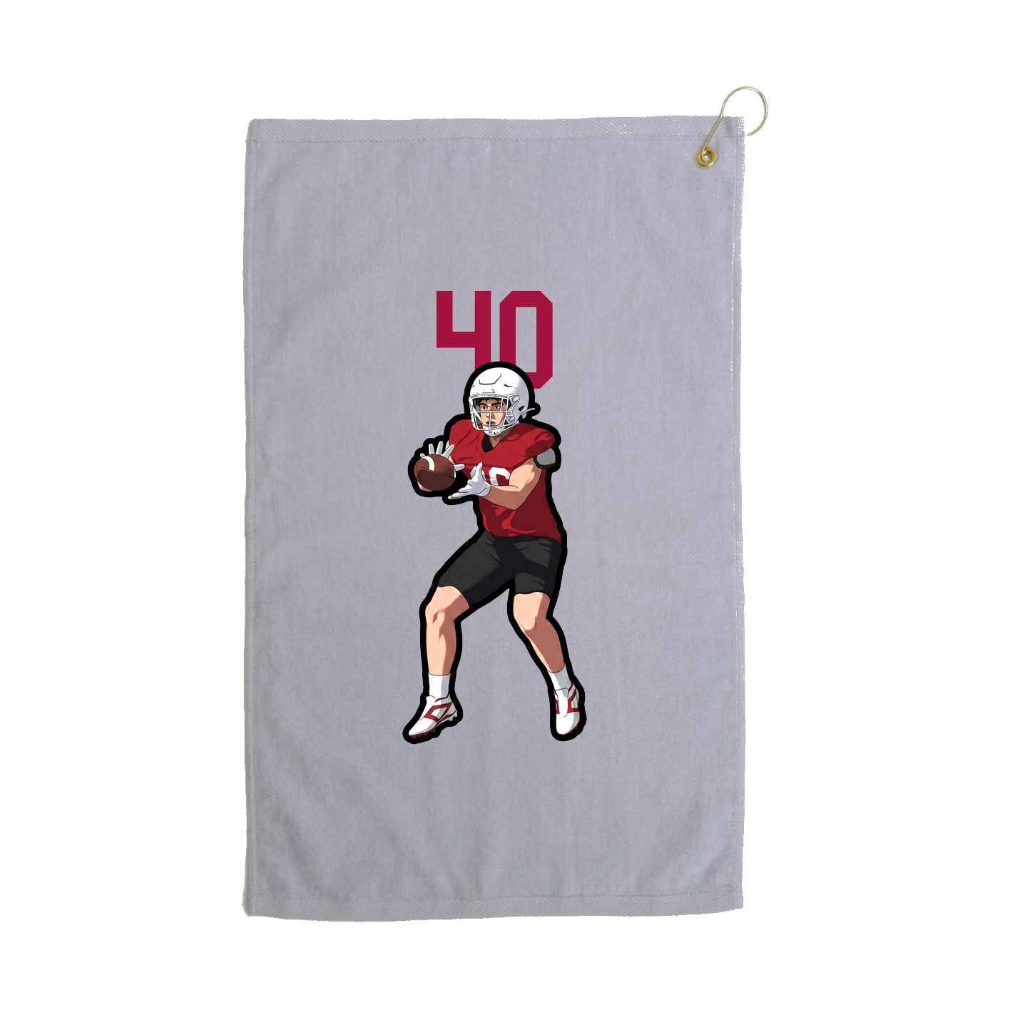 Golf Towel — Number Top in Grey