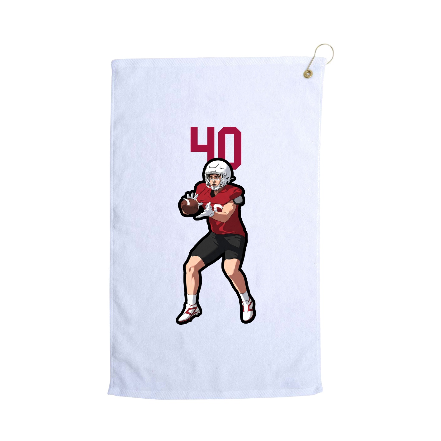 Golf Towel — Number Top in White