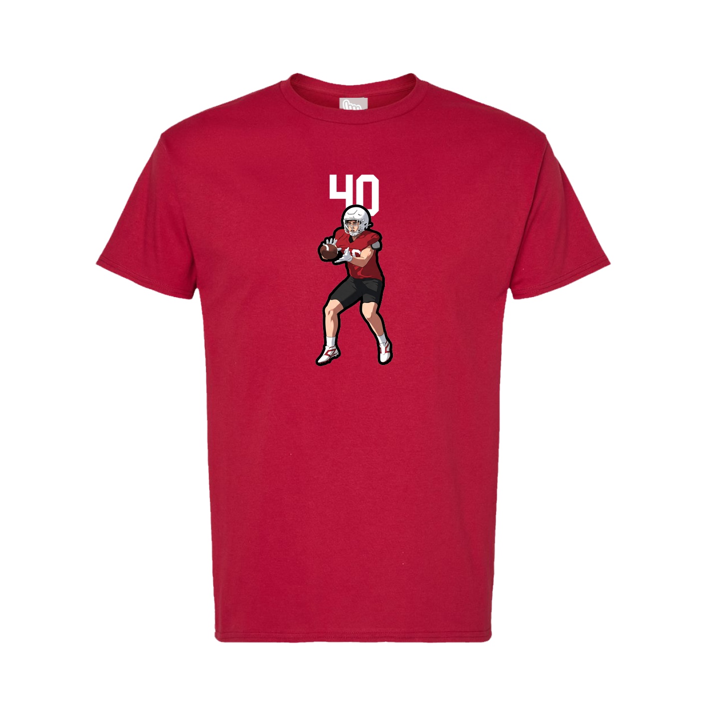 Tee — Number Top in Crimson