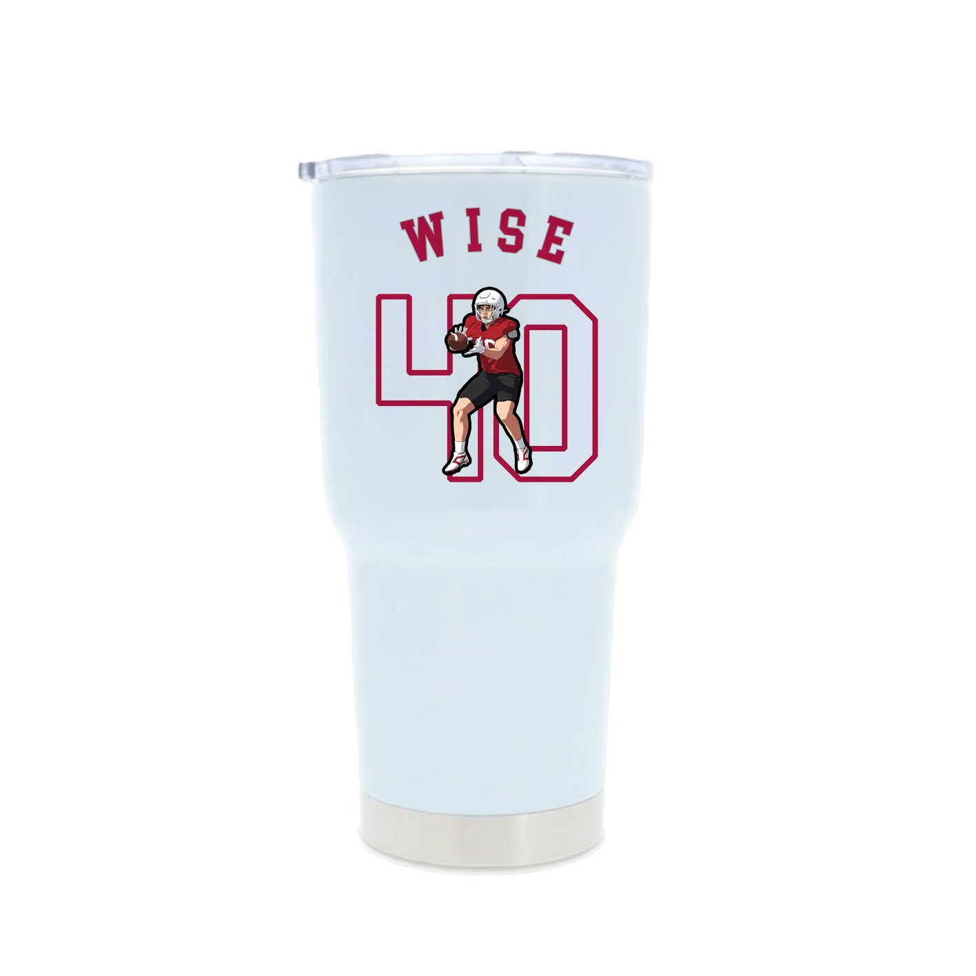 30oz Stainless Steel Tumbler — Shirsey Arch in White