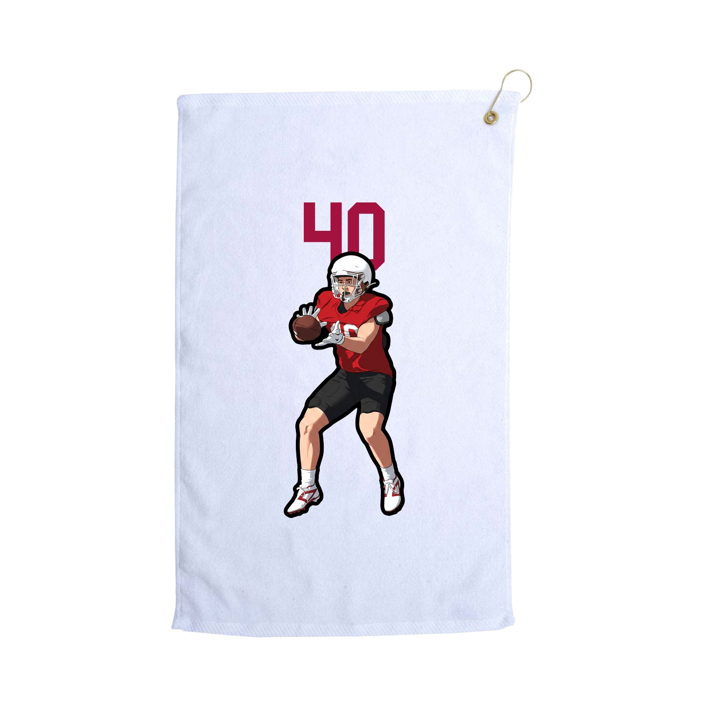 Golf Towel — Number Top in White