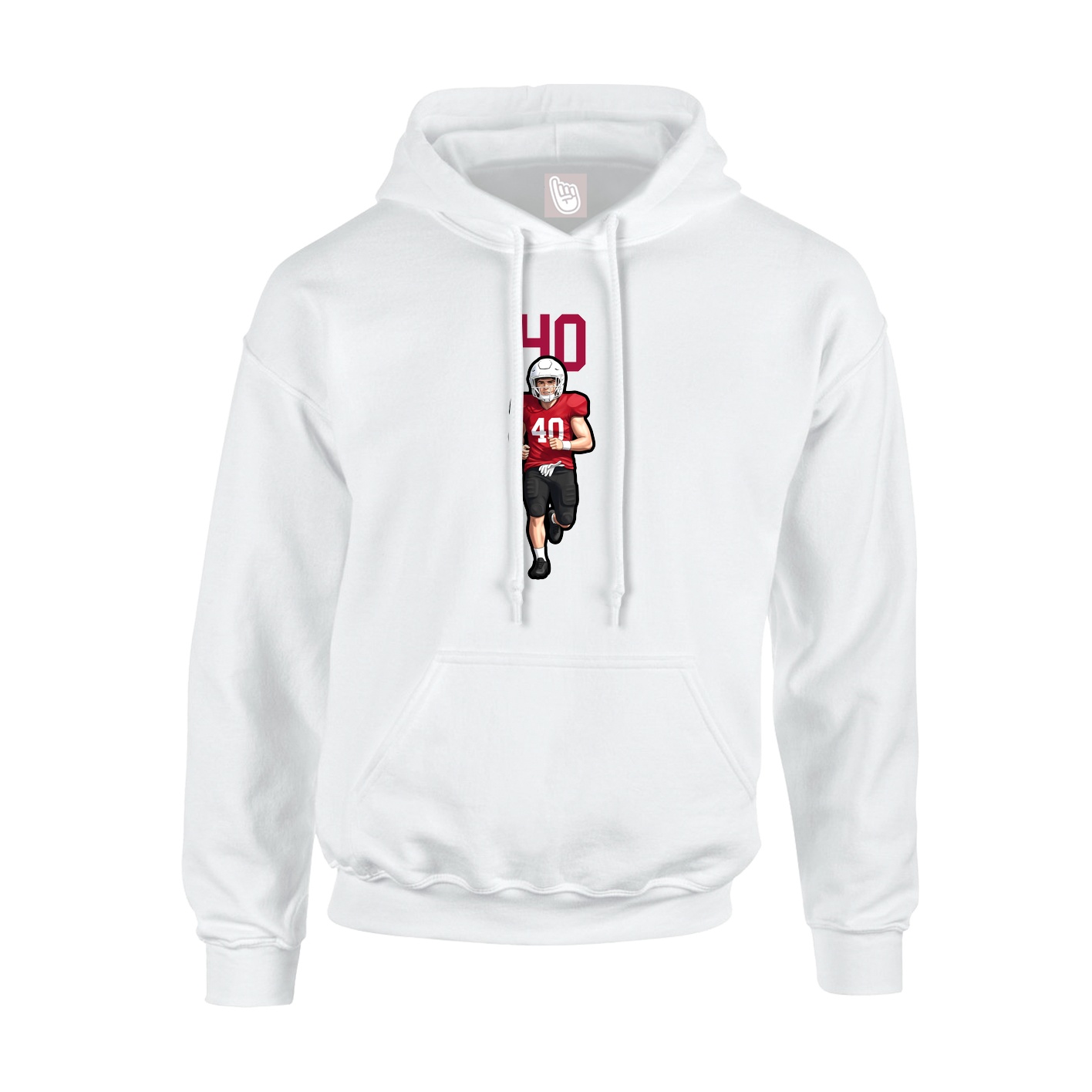 Hoodie — Number Top in White