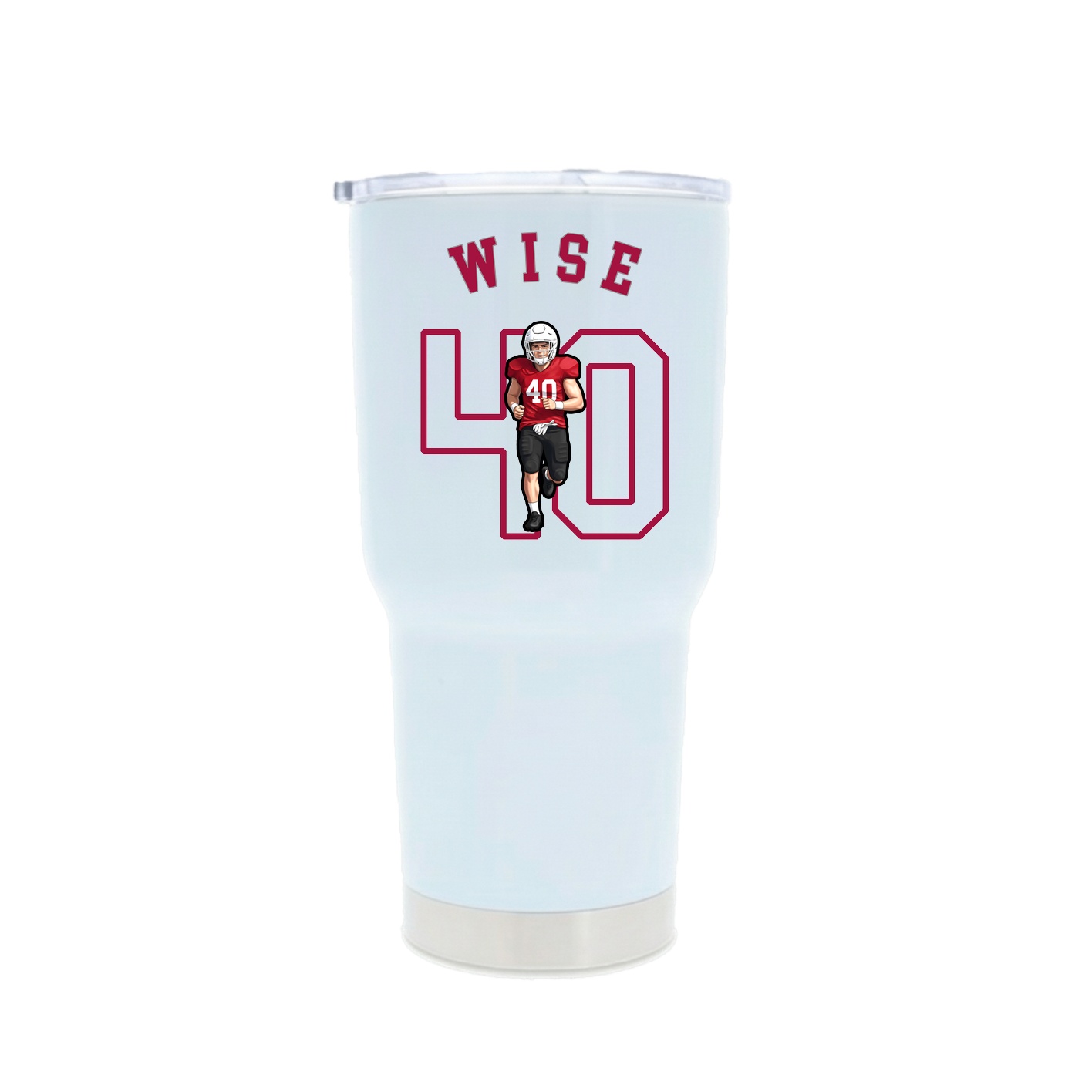 30oz Stainless Steel Tumbler — Shirsey Arch in White