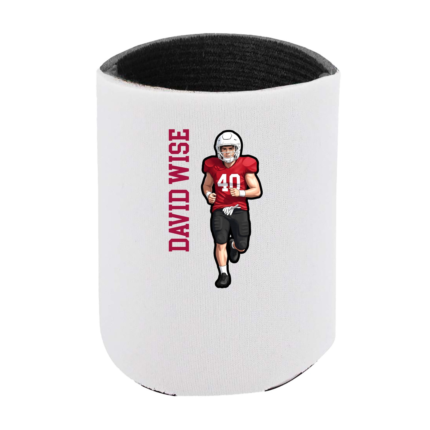 Can Holder — Name Vertical in White