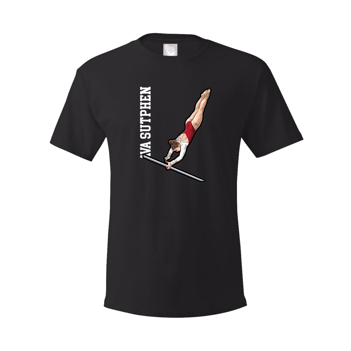 Tee — Name Vertical in Black