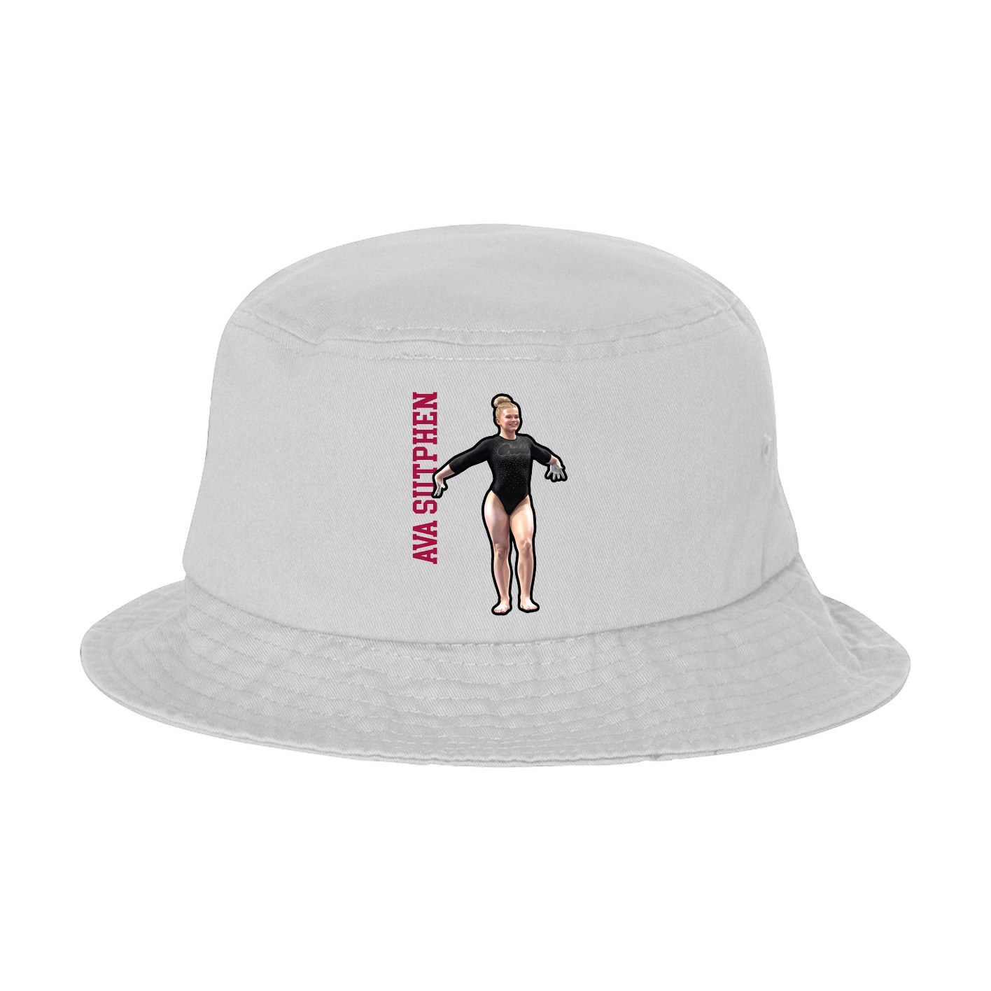 Bucket Cap — Name Vertical in White