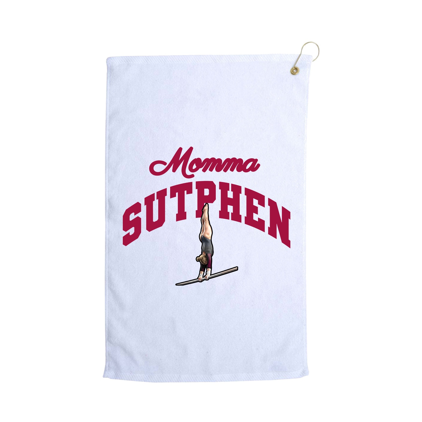 Golf Towel — Mothers Day Arch in White