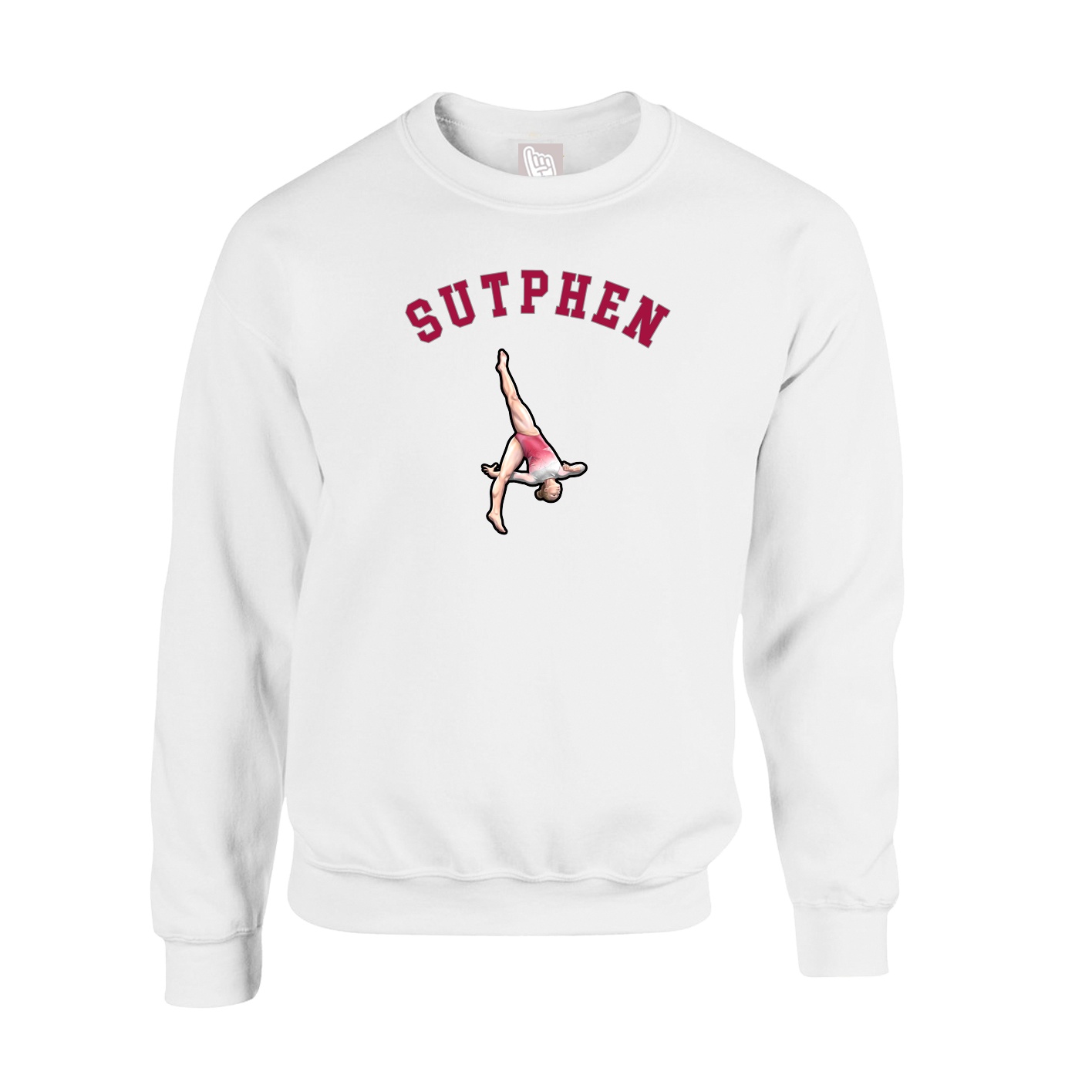 Fleece Crew — Shirsey Arch in White