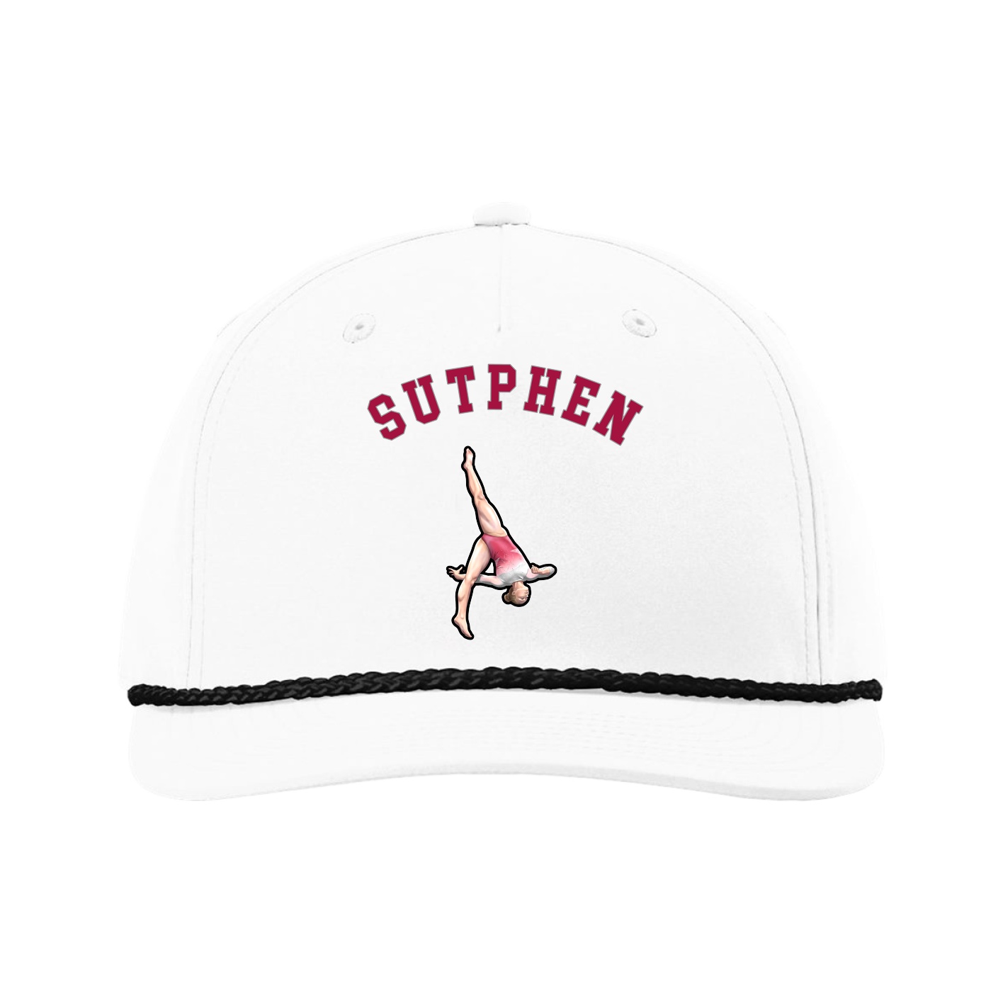 Five-Panel Classic Rope Cap — Shirsey Arch in White