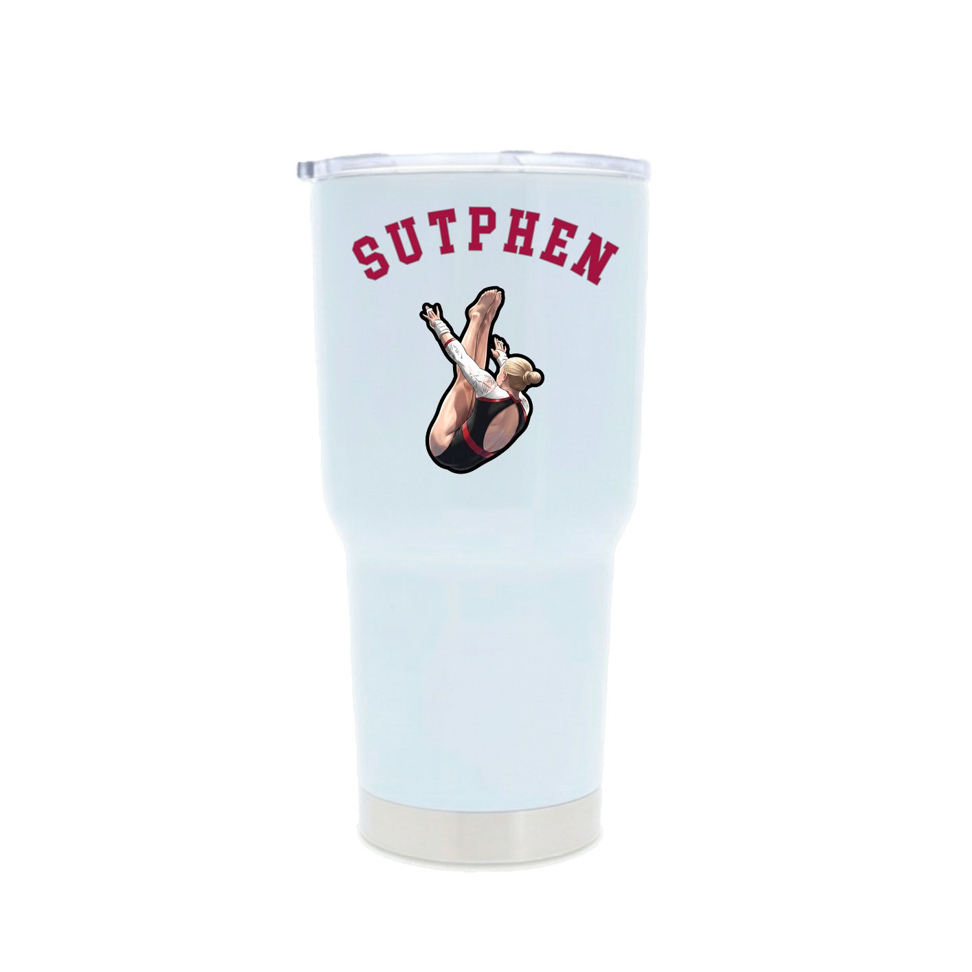 30oz Stainless Steel Tumbler — Shirsey Arch in White