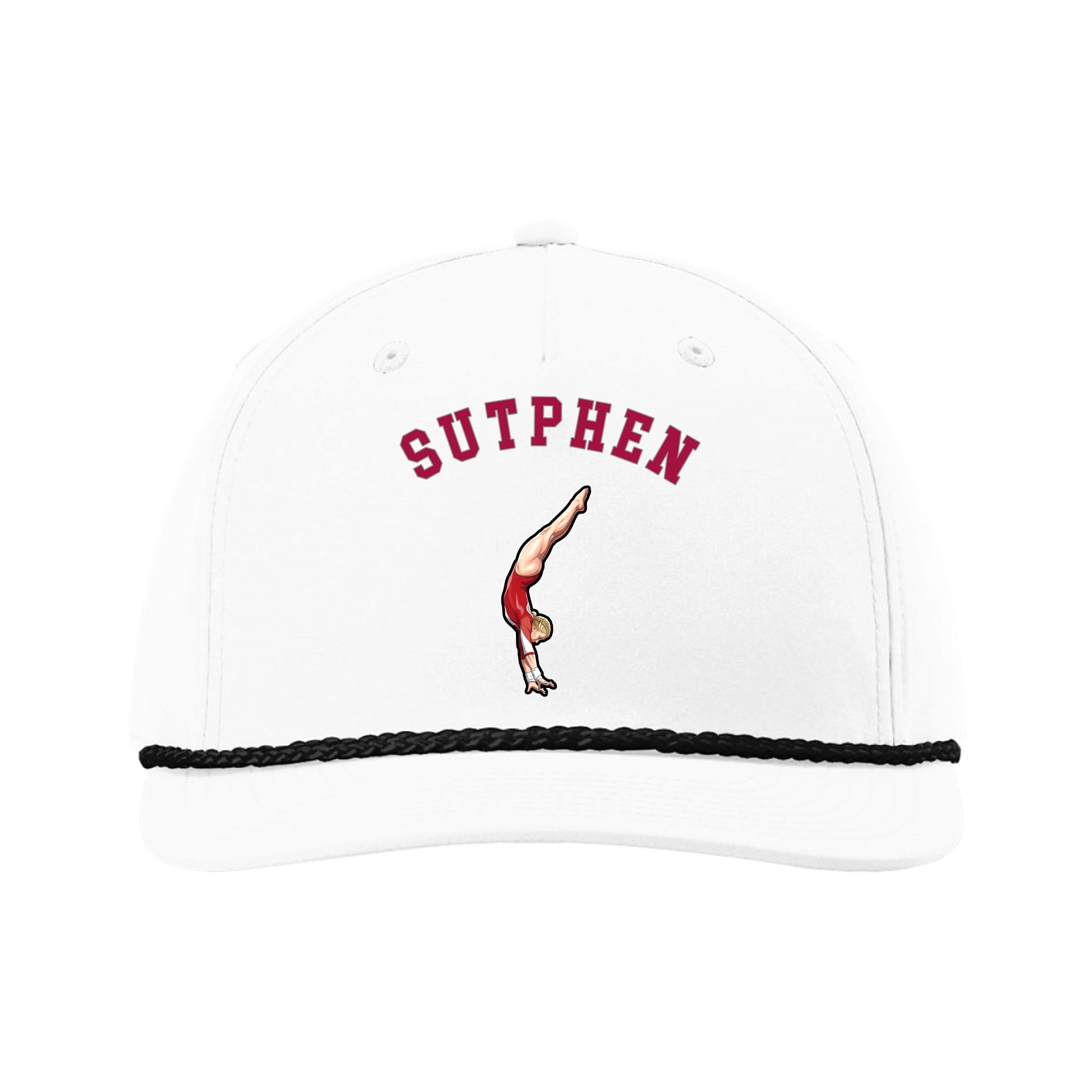 Five-Panel Classic Rope Cap — Shirsey Arch in White