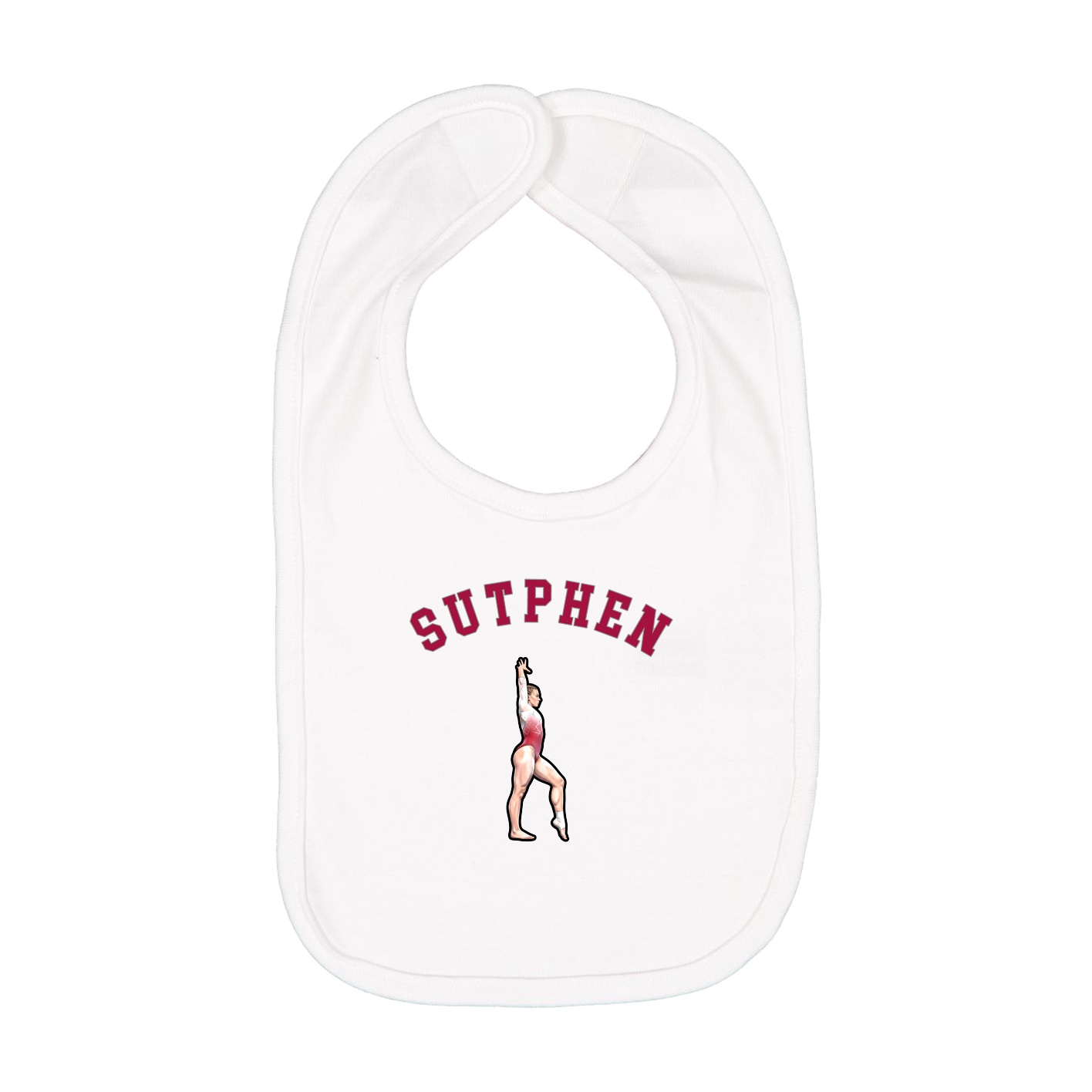 Infant Bib — Shirsey Arch in White