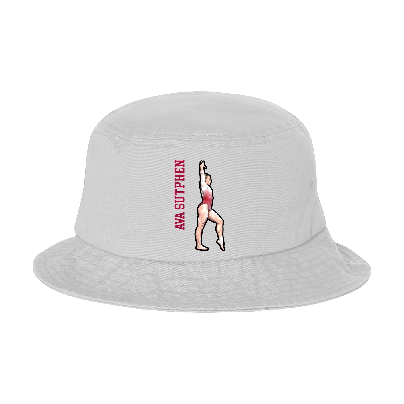 Bucket Cap — Name Vertical in White
