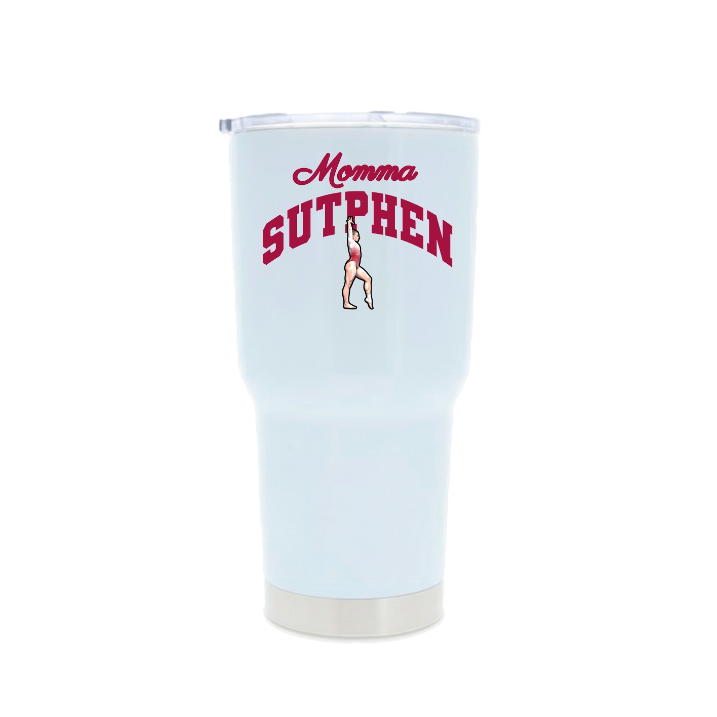 30oz Stainless Steel Tumbler — Mothers Day Arch in White