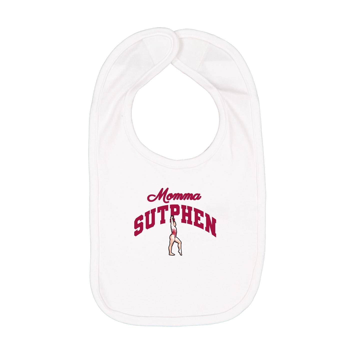 Infant Bib — Mothers Day Arch in White