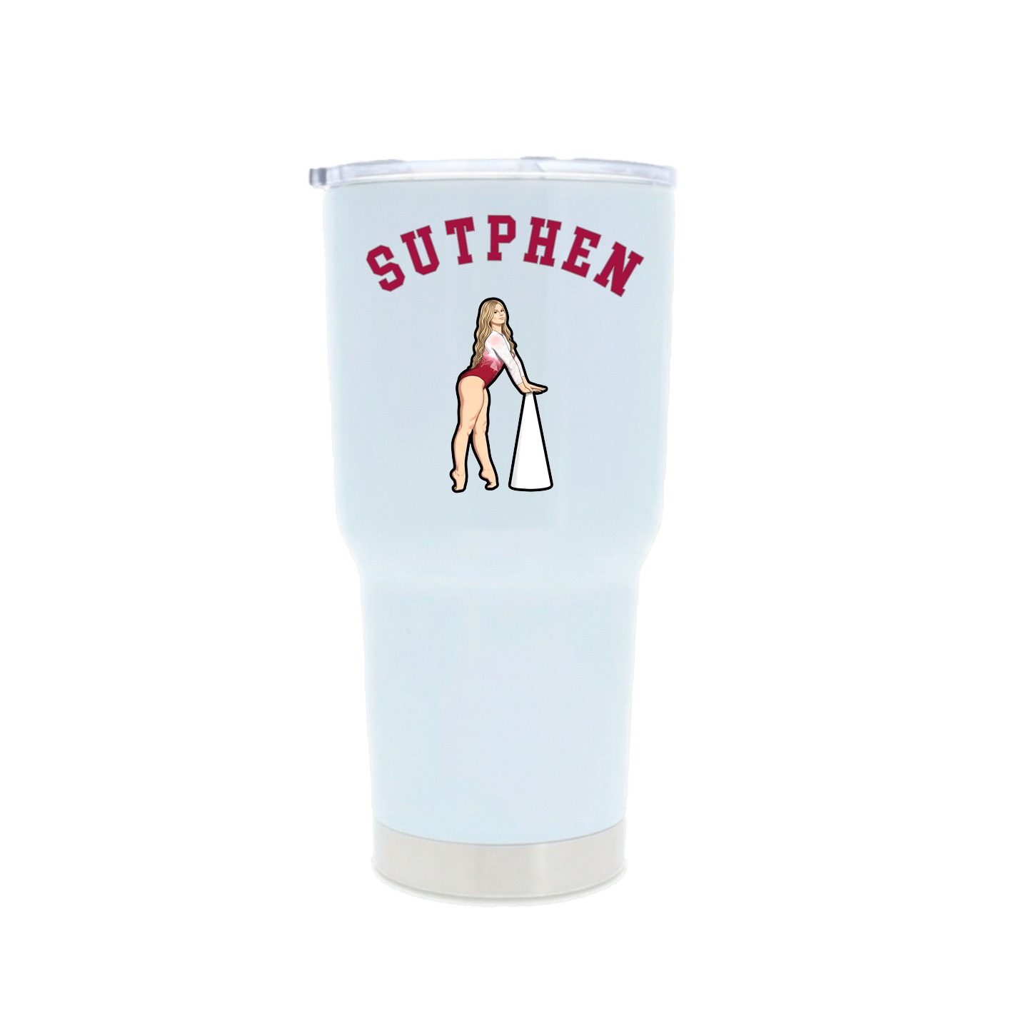 30oz Stainless Steel Tumbler — Shirsey Arch in White