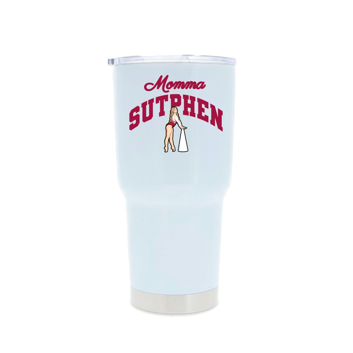 30oz Stainless Steel Tumbler — Mothers Day Arch in White