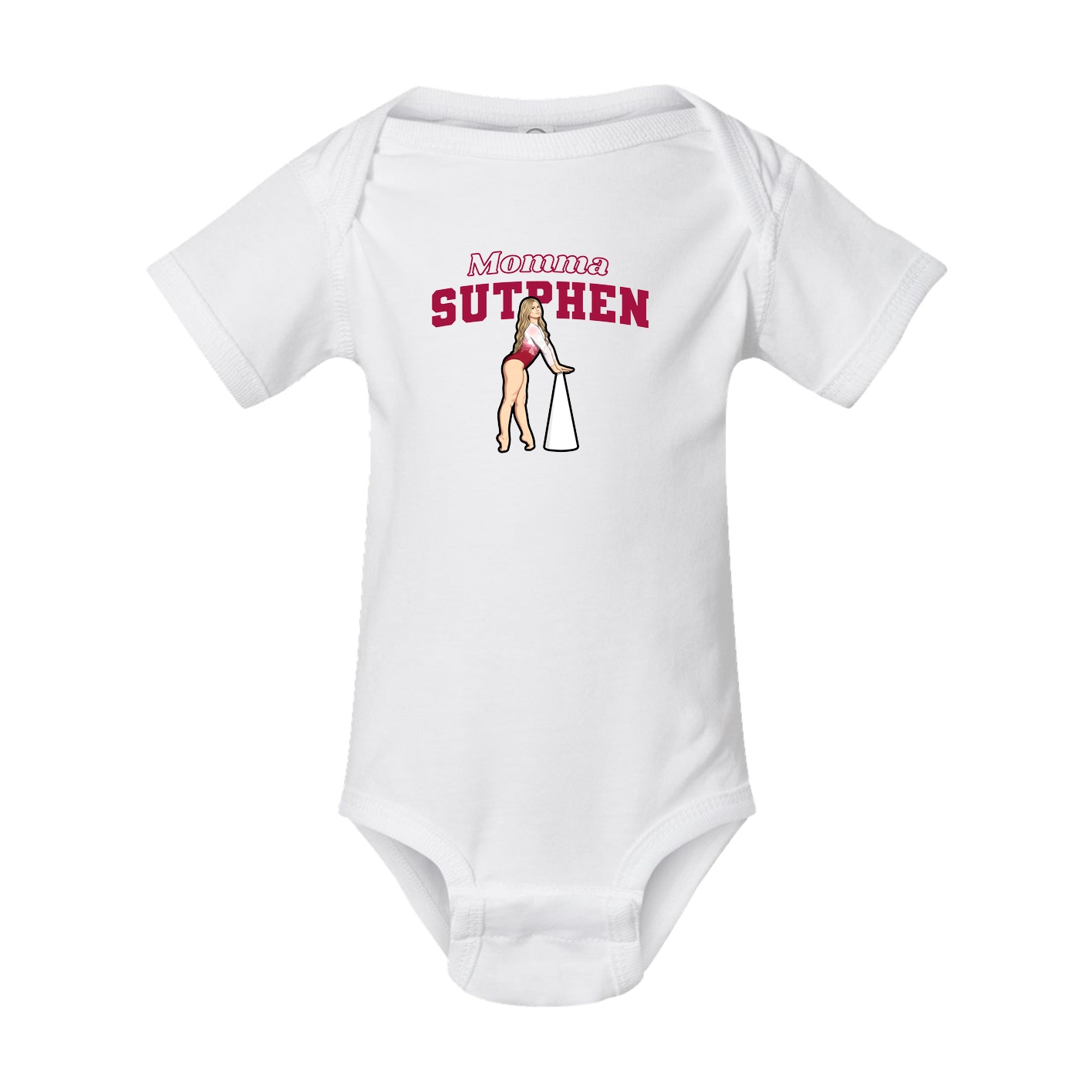 Baby Onesie — Mothers Day Block in White