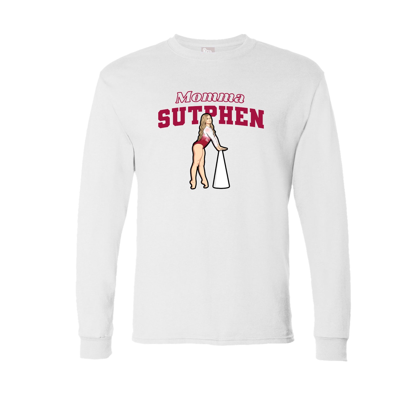 Long Sleeve Tee — Mothers Day Block in White