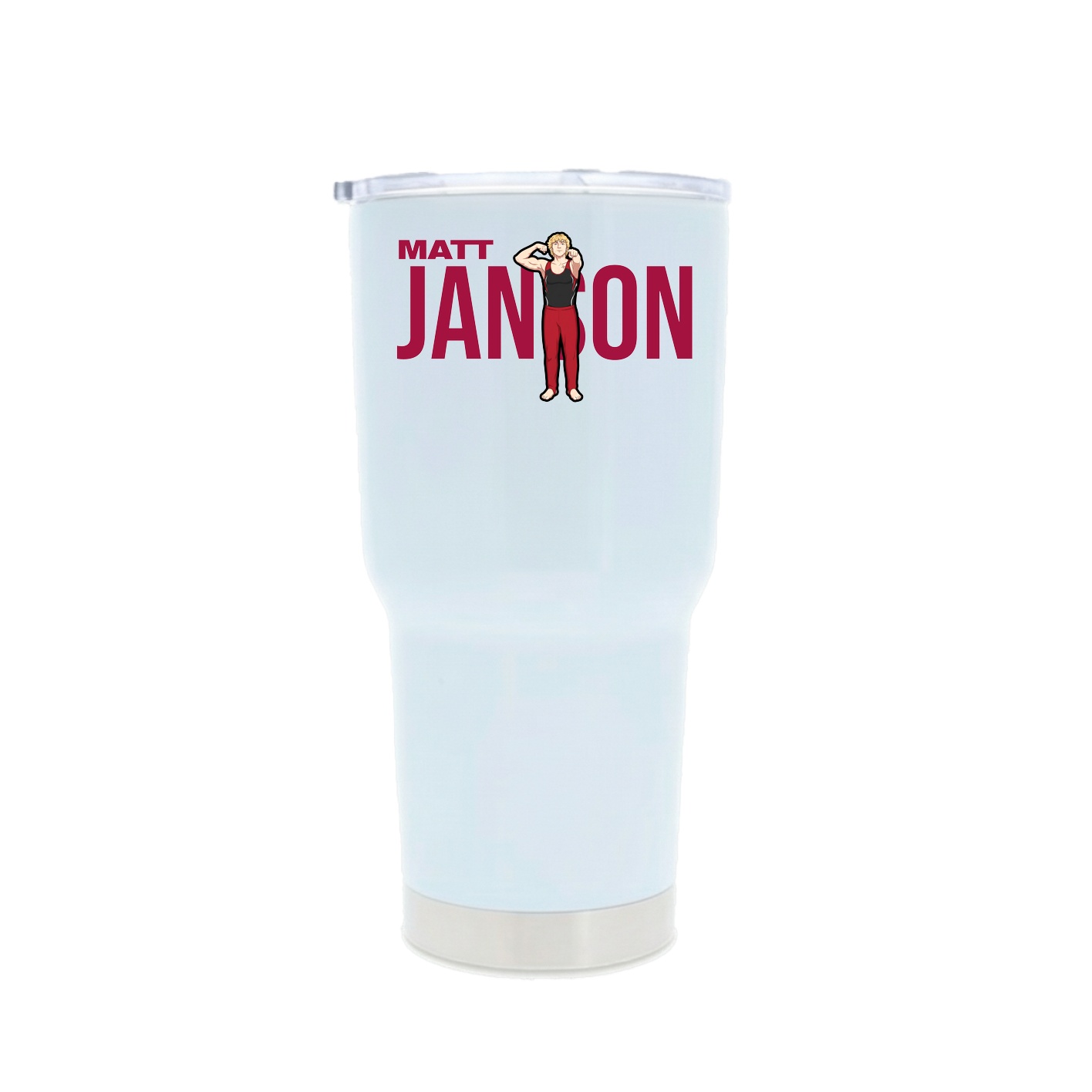30oz Stainless Steel Tumbler — Player Name in White