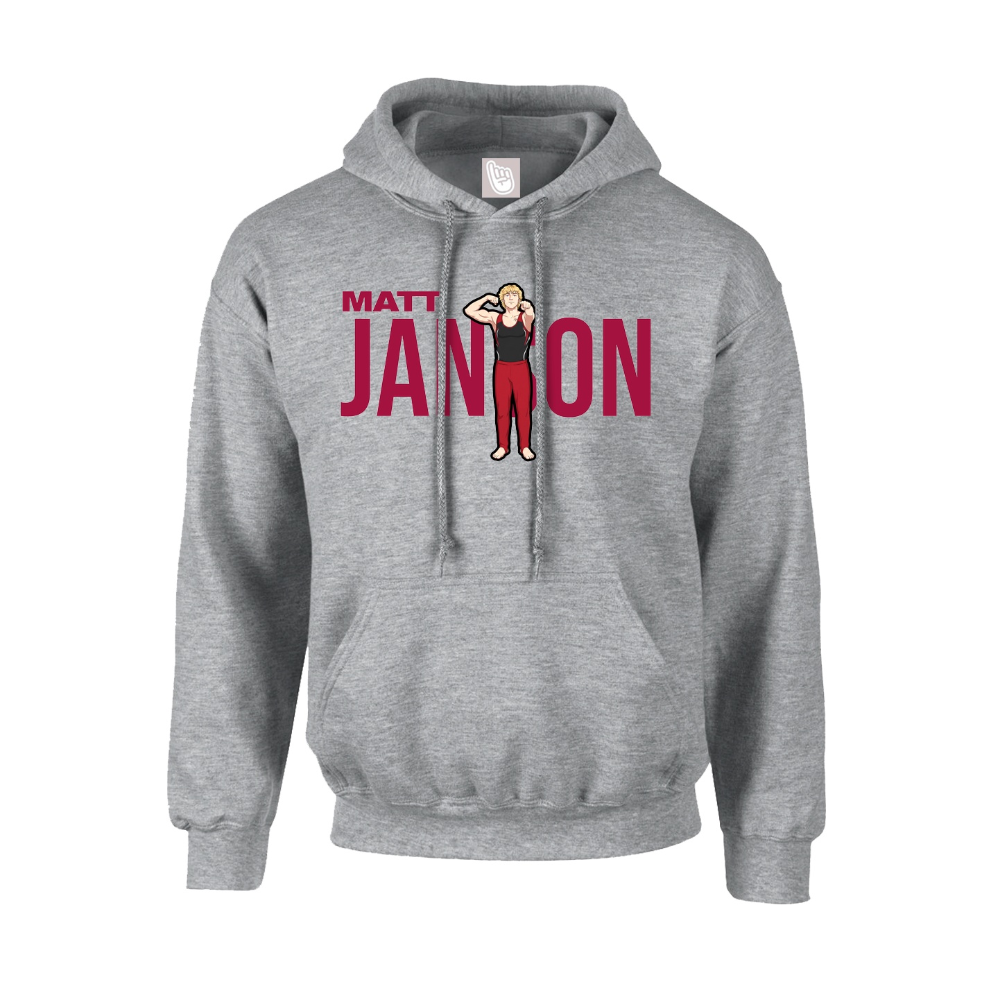 Hoodie — Player Name in Grey