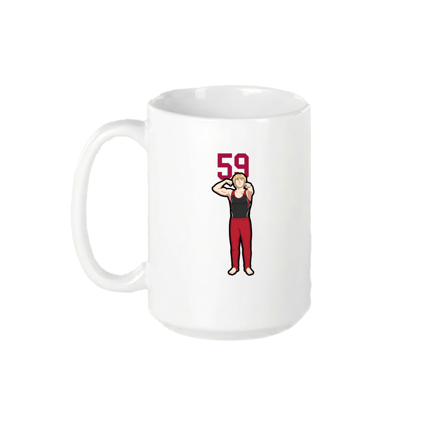 15oz Coffee Mug — Number Top in White