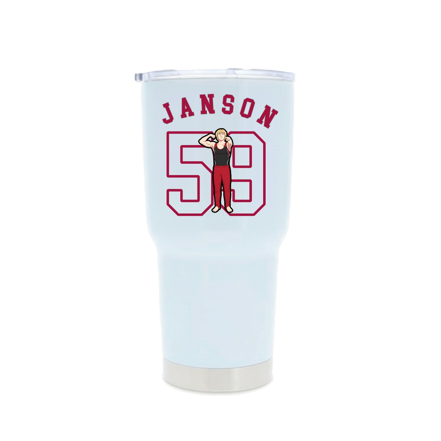 30oz Stainless Steel Tumbler — Shirsey Arch in White