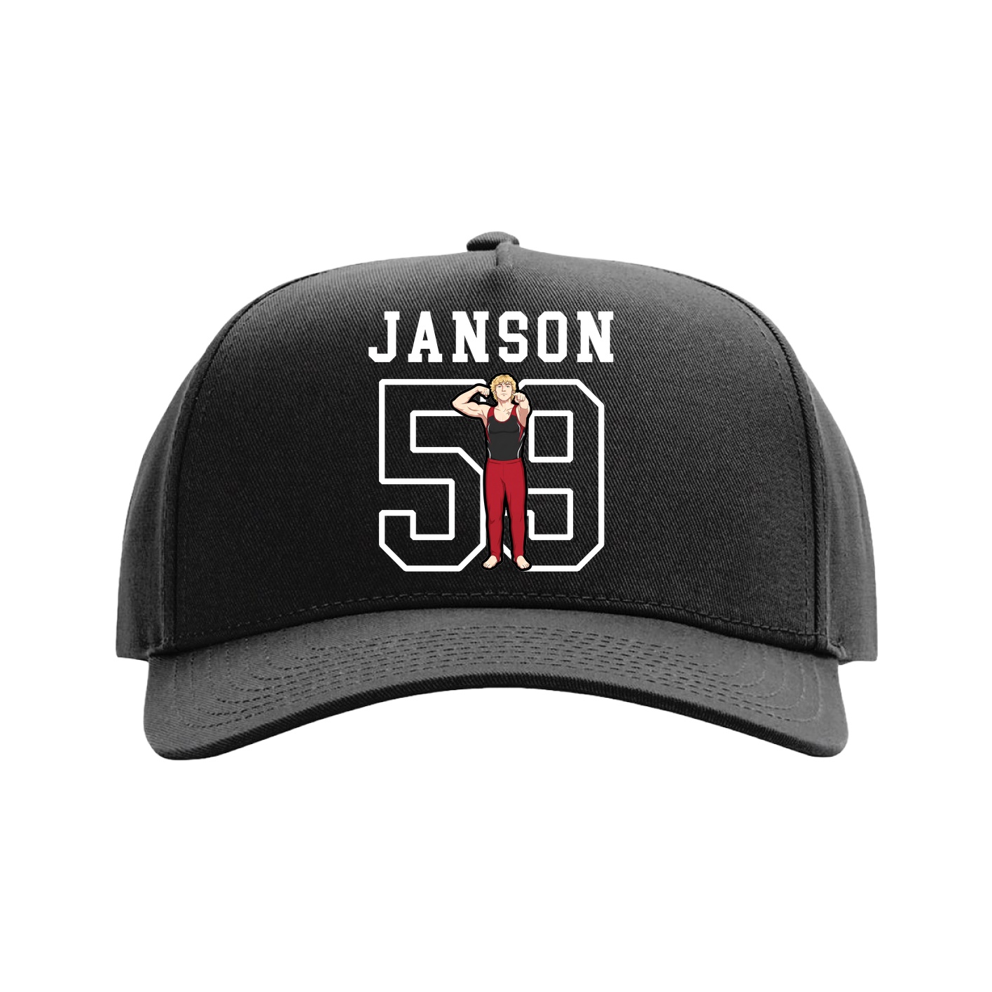 Full Fabric Five-Panel Champ Cap — Shirsey in Black