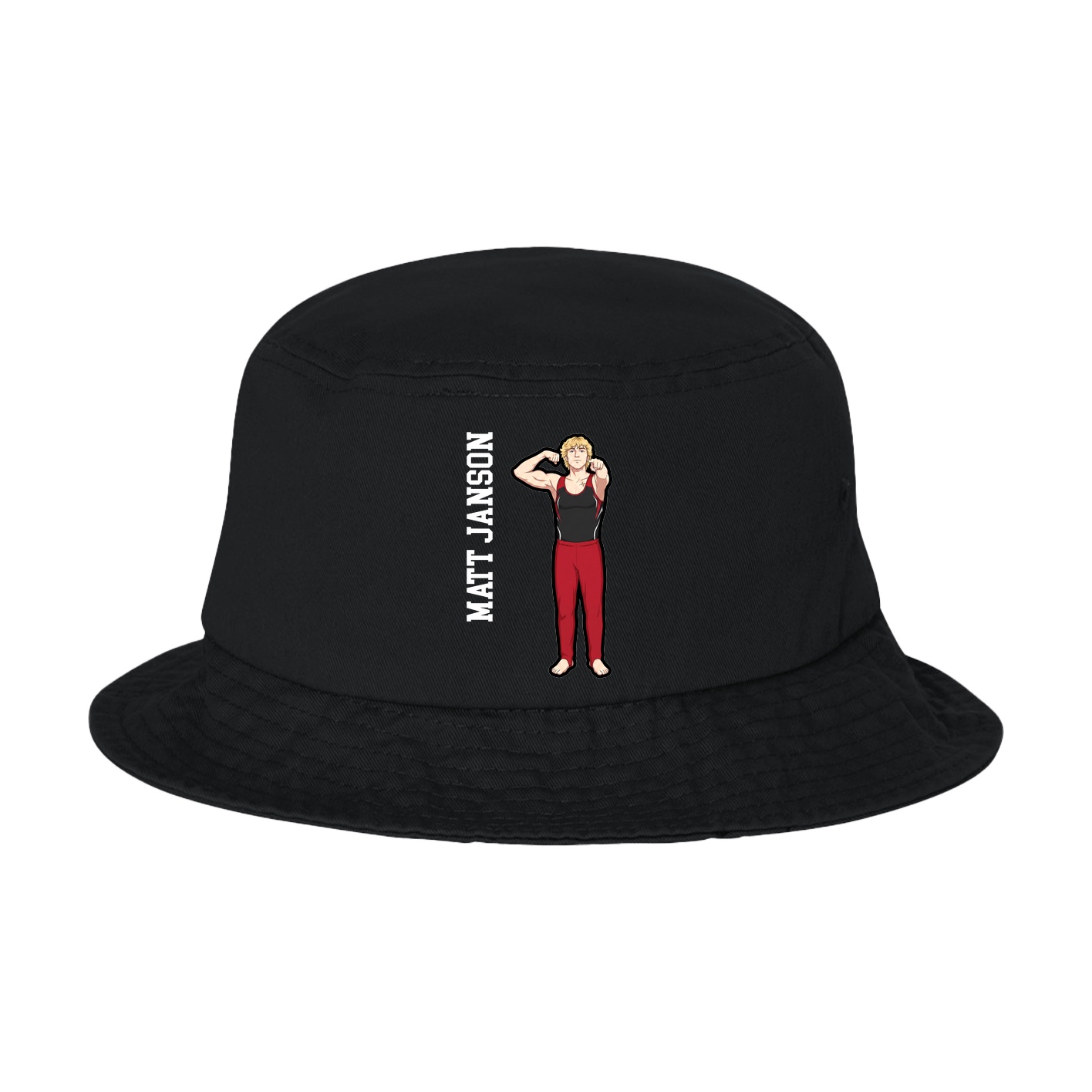 Bucket Cap — Name Vertical in Black