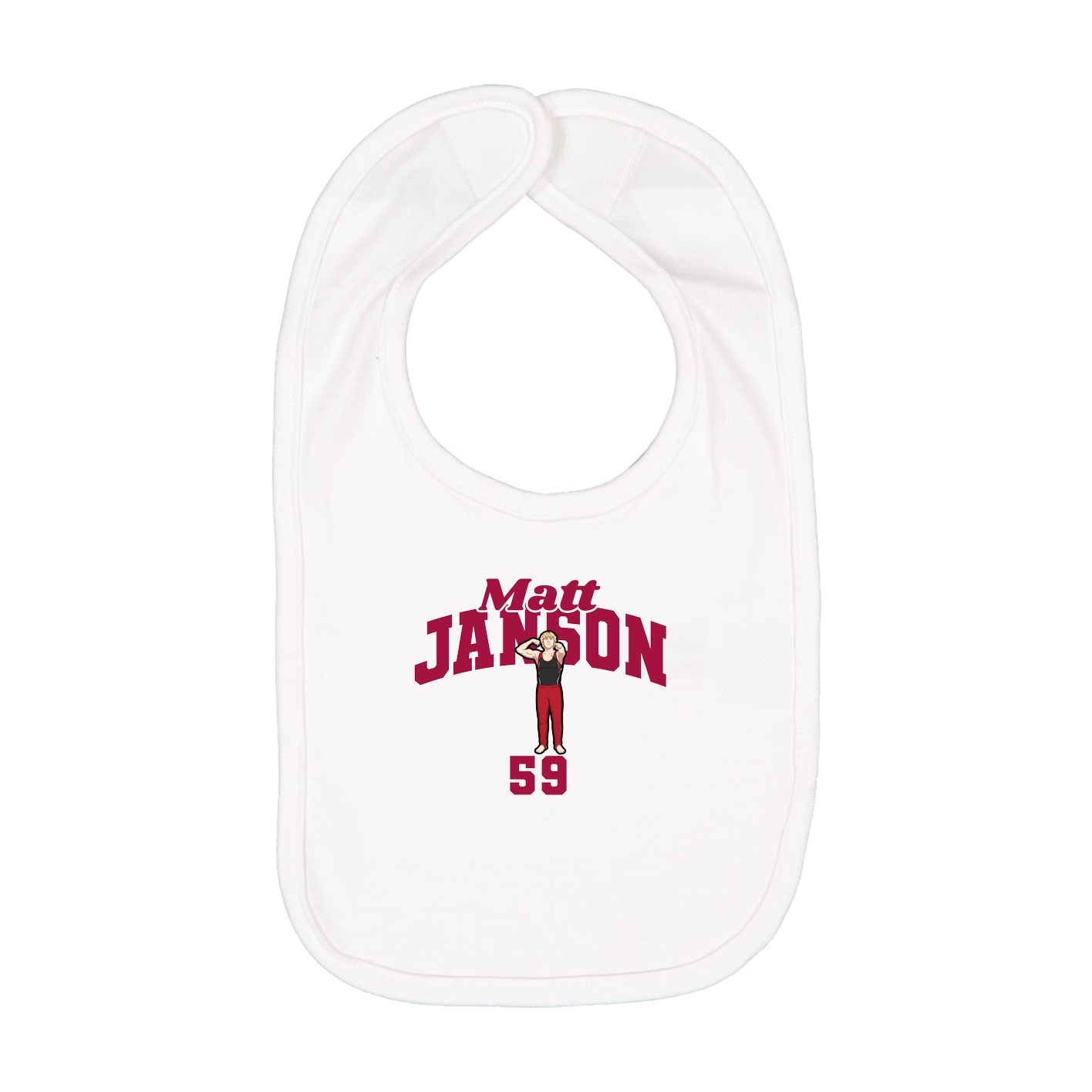 Infant Bib — Signature Arch in White