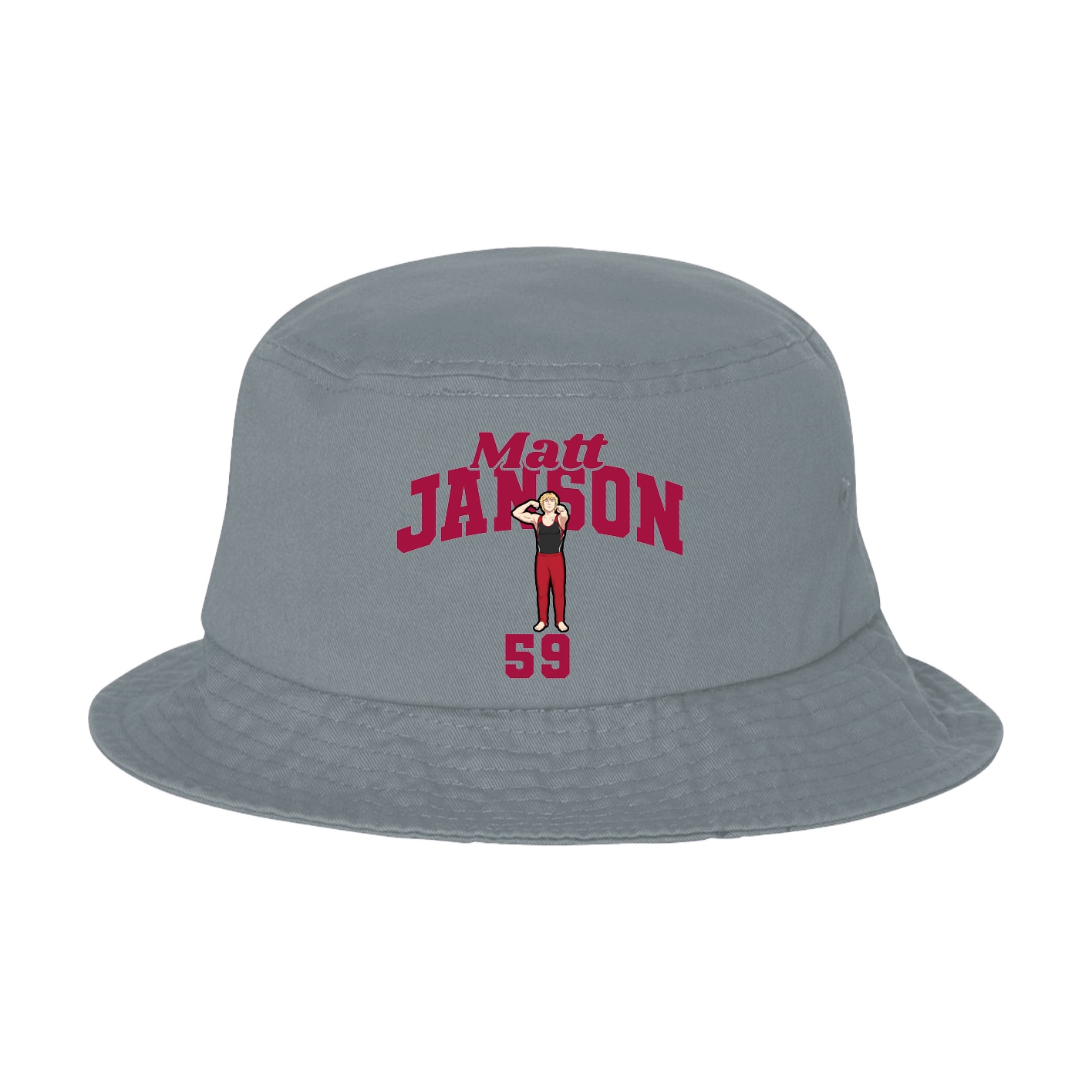 Bucket Cap — Signature Arch in Grey