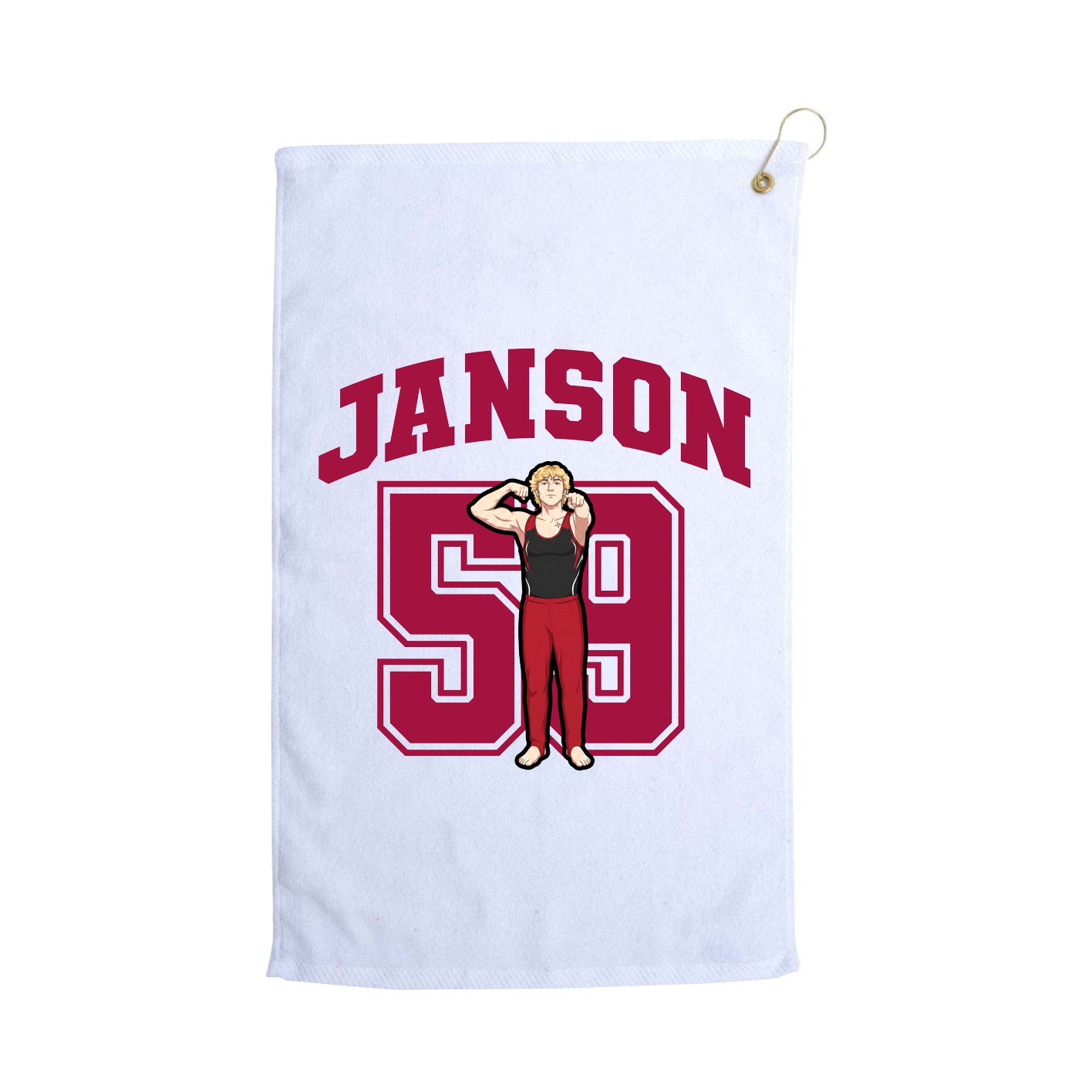 Golf Towel — Number in White