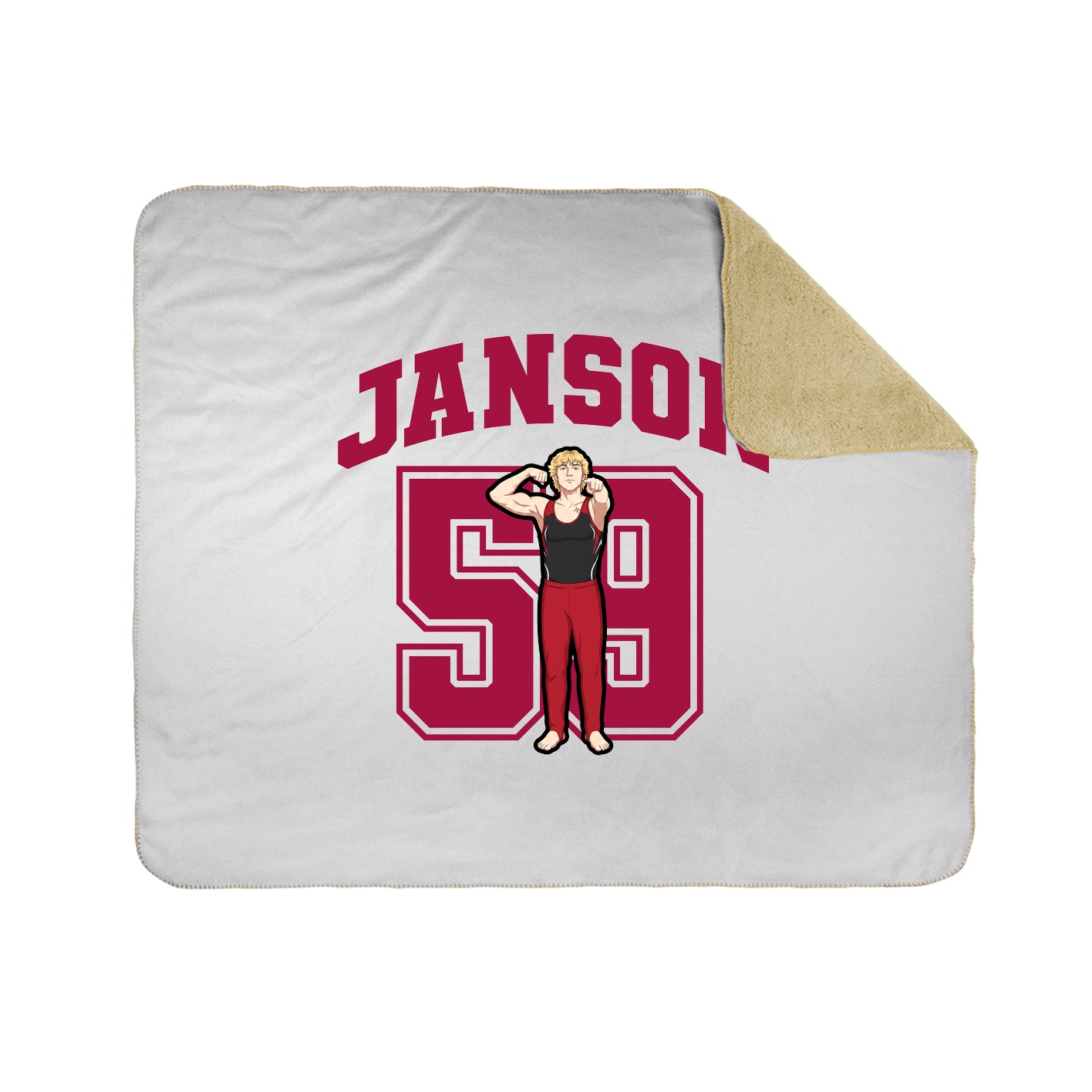 Throw Blanket — Number in White