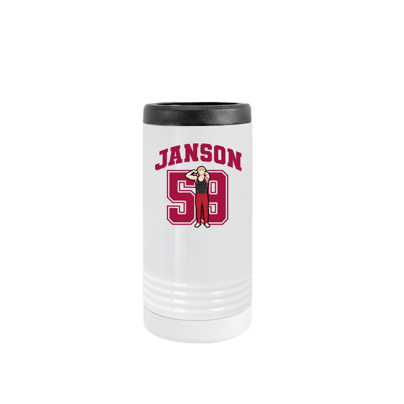 Slim Beverage Holder — Number in White