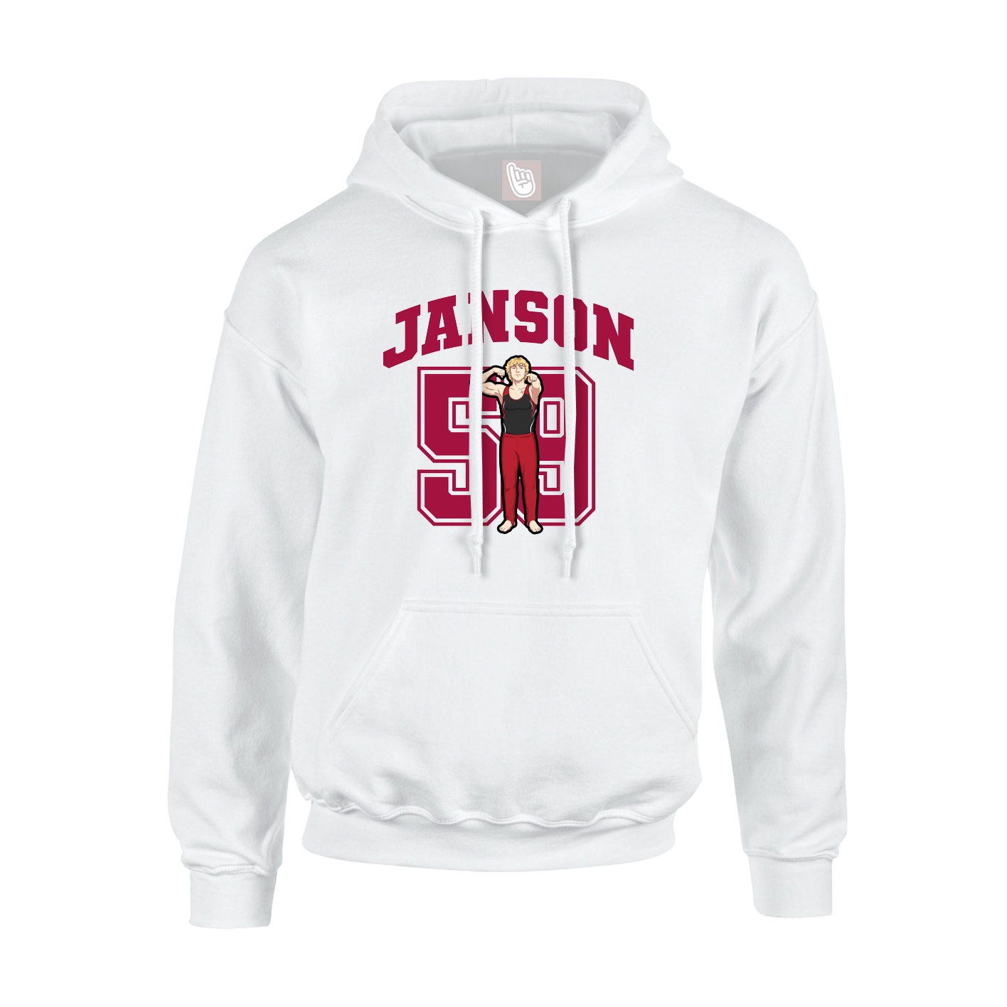 Hoodie — Number in White