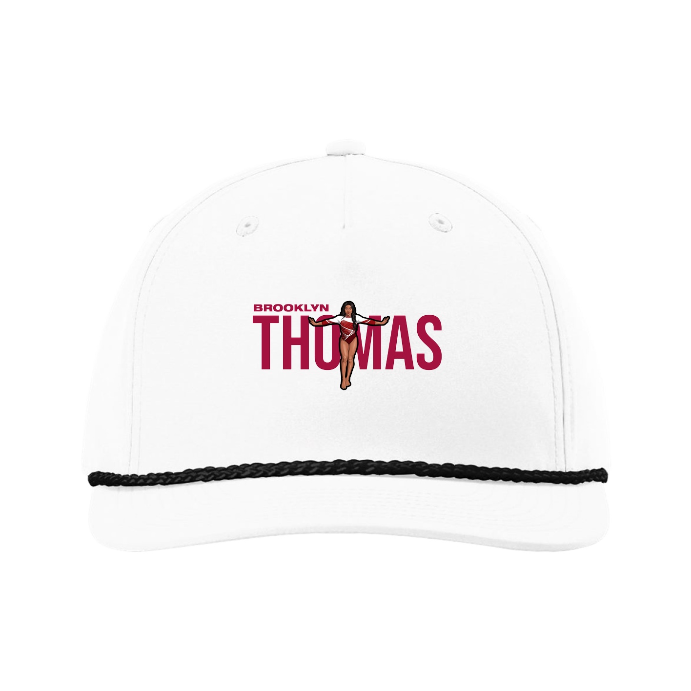Five-Panel Classic Rope Cap — Player Name in White