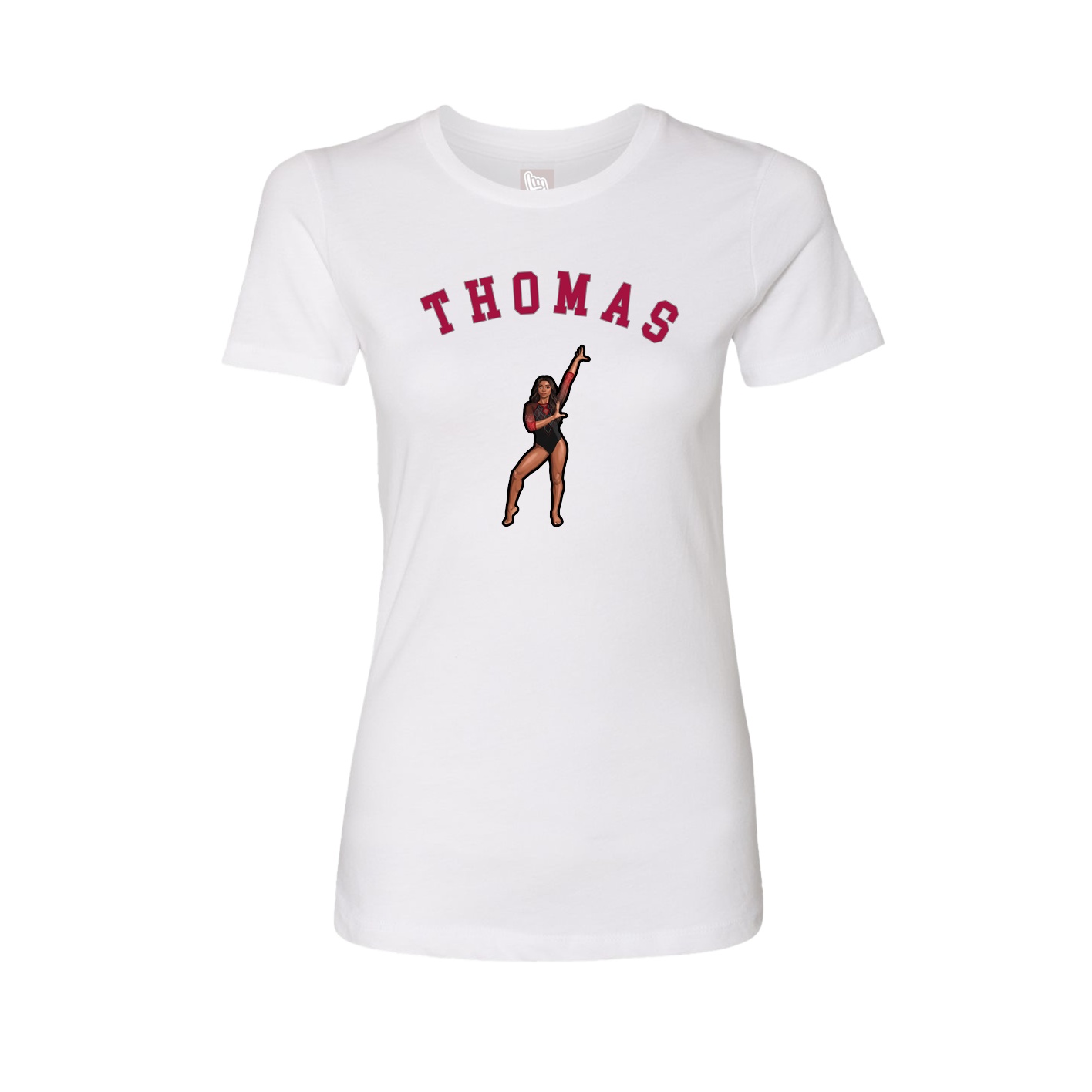 Fitted Women's Tee — Shirsey Arch in White