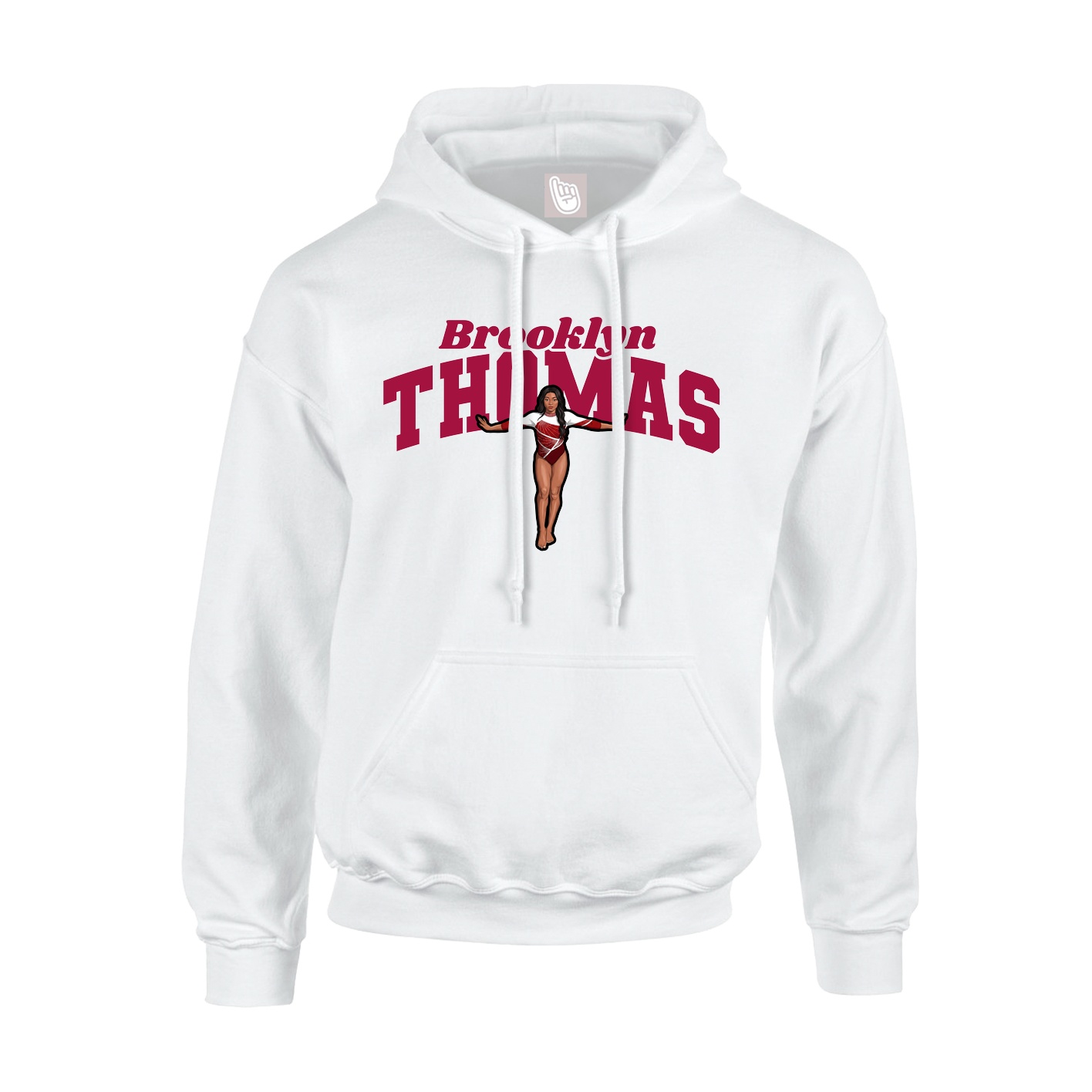 Youth Hoodie — Signature Arch in White