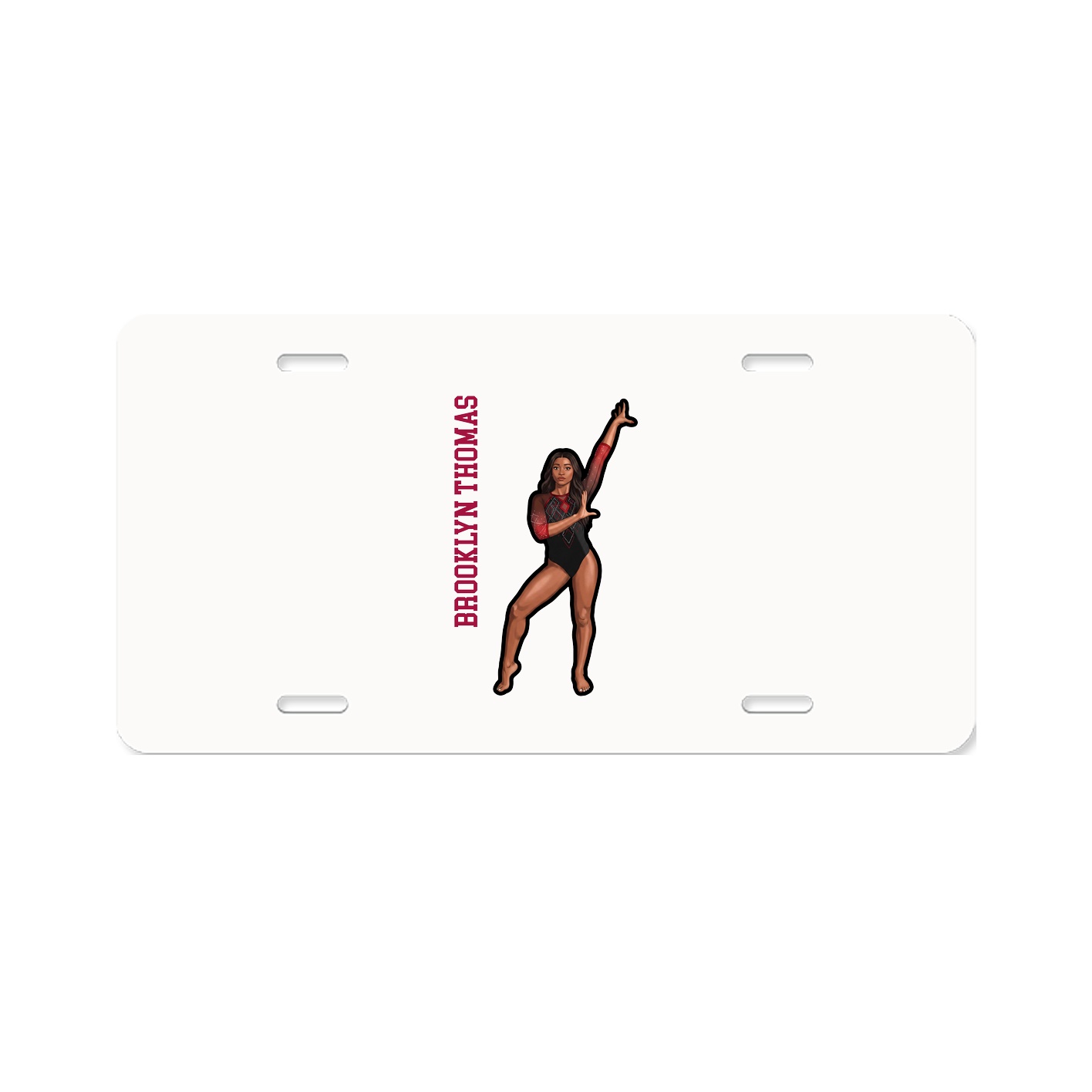 License Plate — Name Vertical in Classic