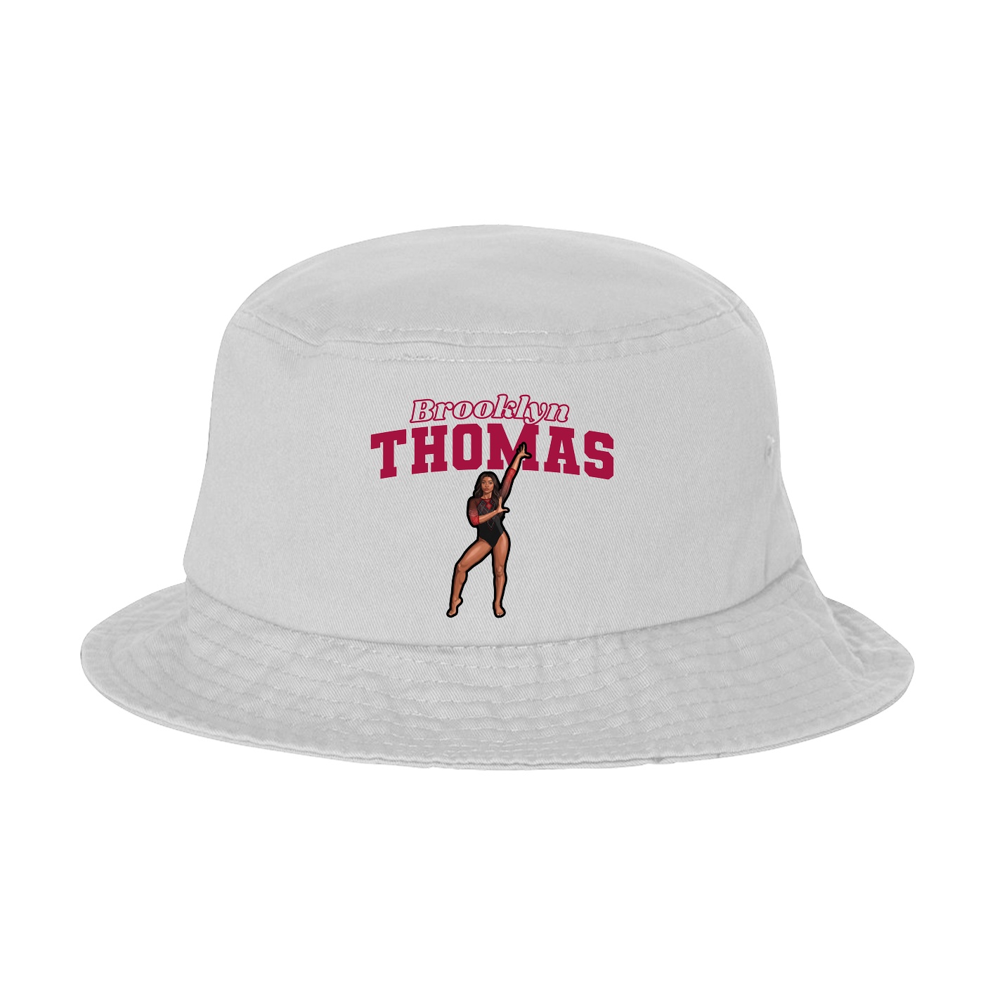 Bucket Cap — Name Arch in White