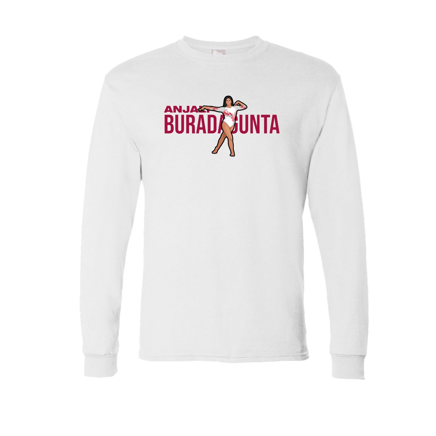 Long Sleeve Tee — Player Name in White