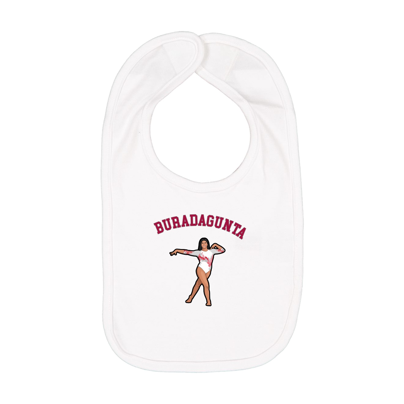 Infant Bib — Shirsey Arch in White
