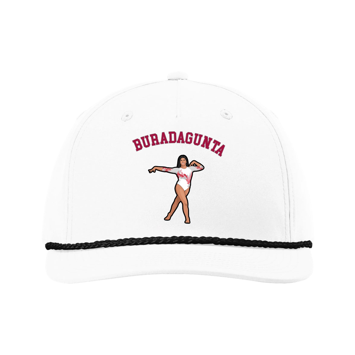 Five-Panel Classic Rope Cap — Shirsey Arch in White