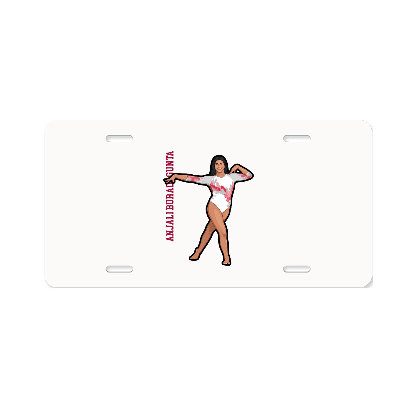 License Plate — Name Vertical in Classic