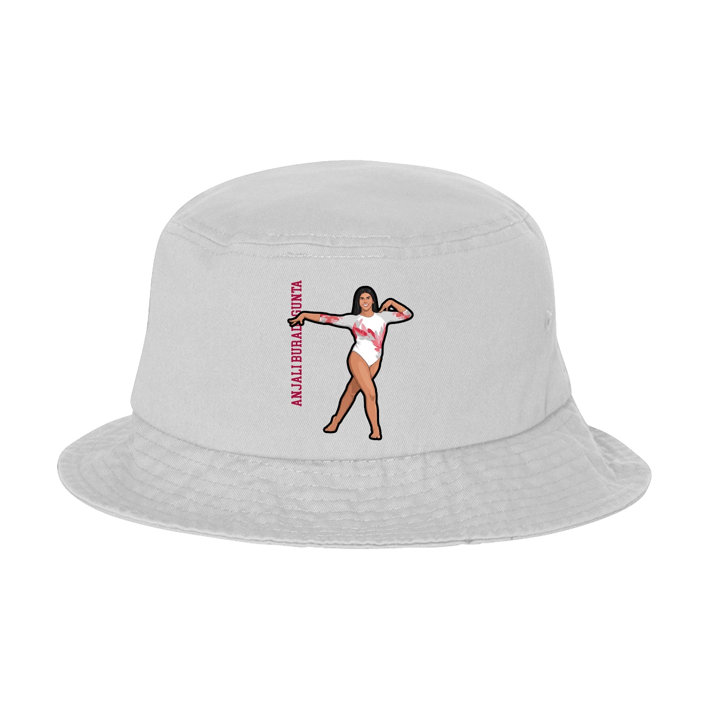 Bucket Cap — Name Vertical in White