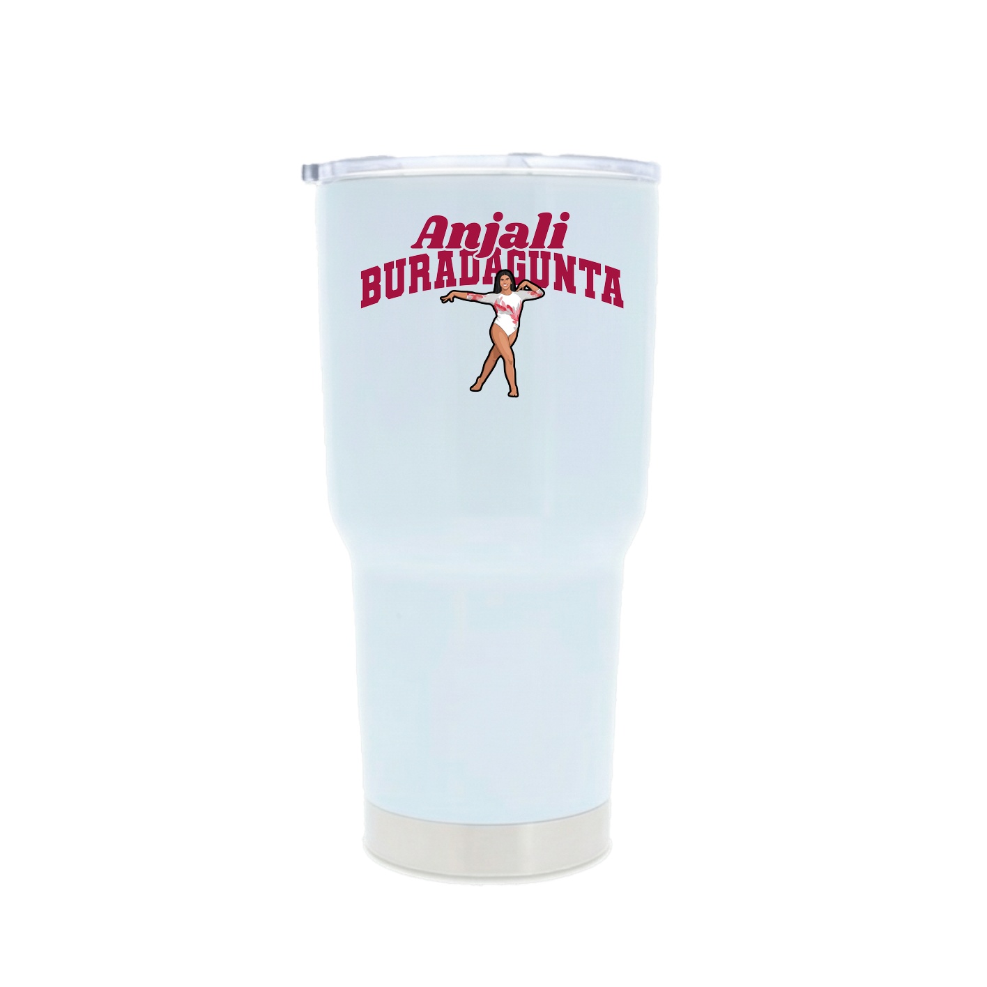 30oz Stainless Steel Tumbler — Signature Arch in White