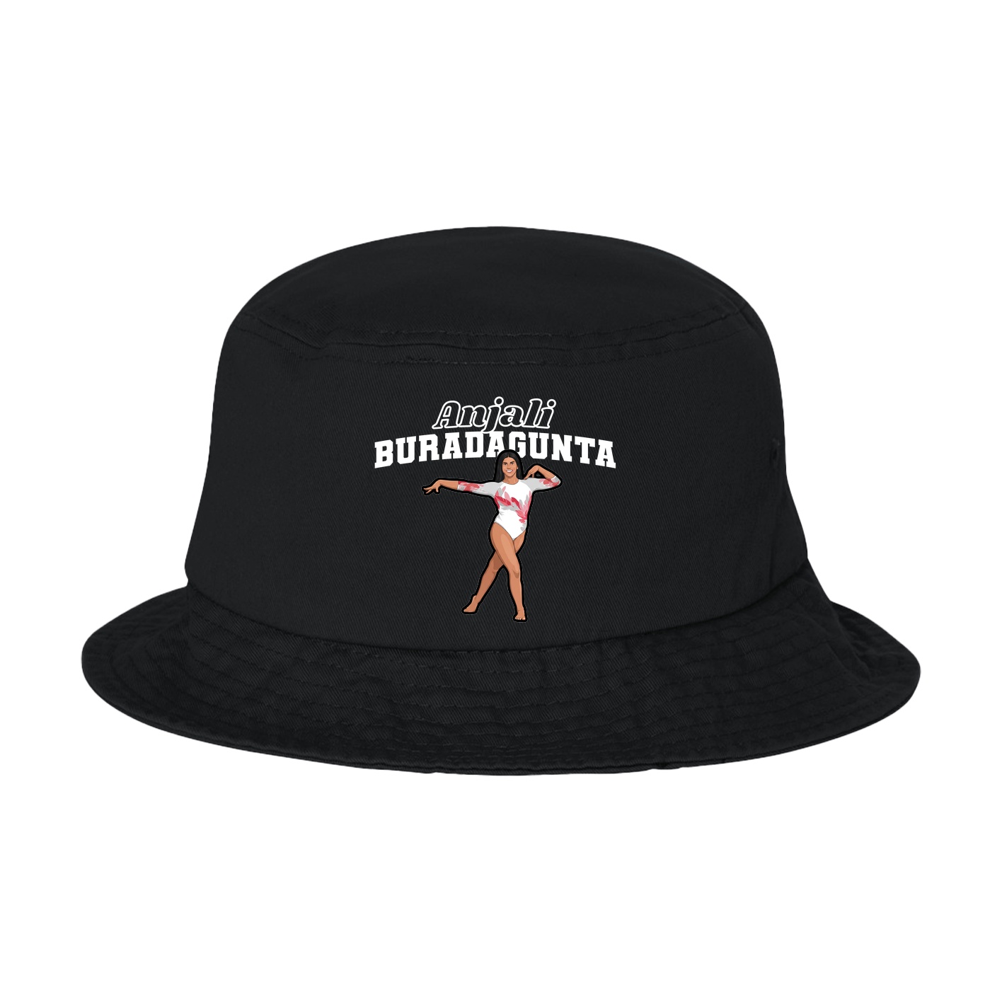 Bucket Cap — Name Arch in Black