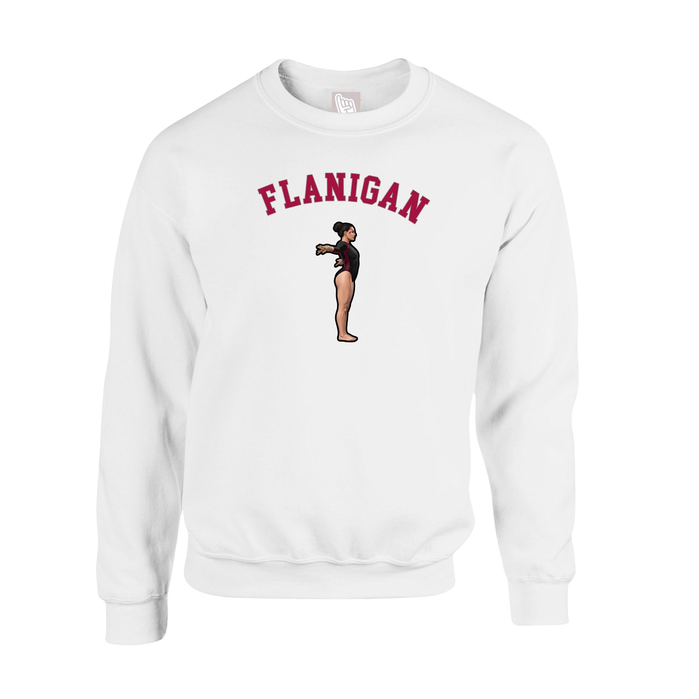 Fleece Crew — Shirsey Arch in White