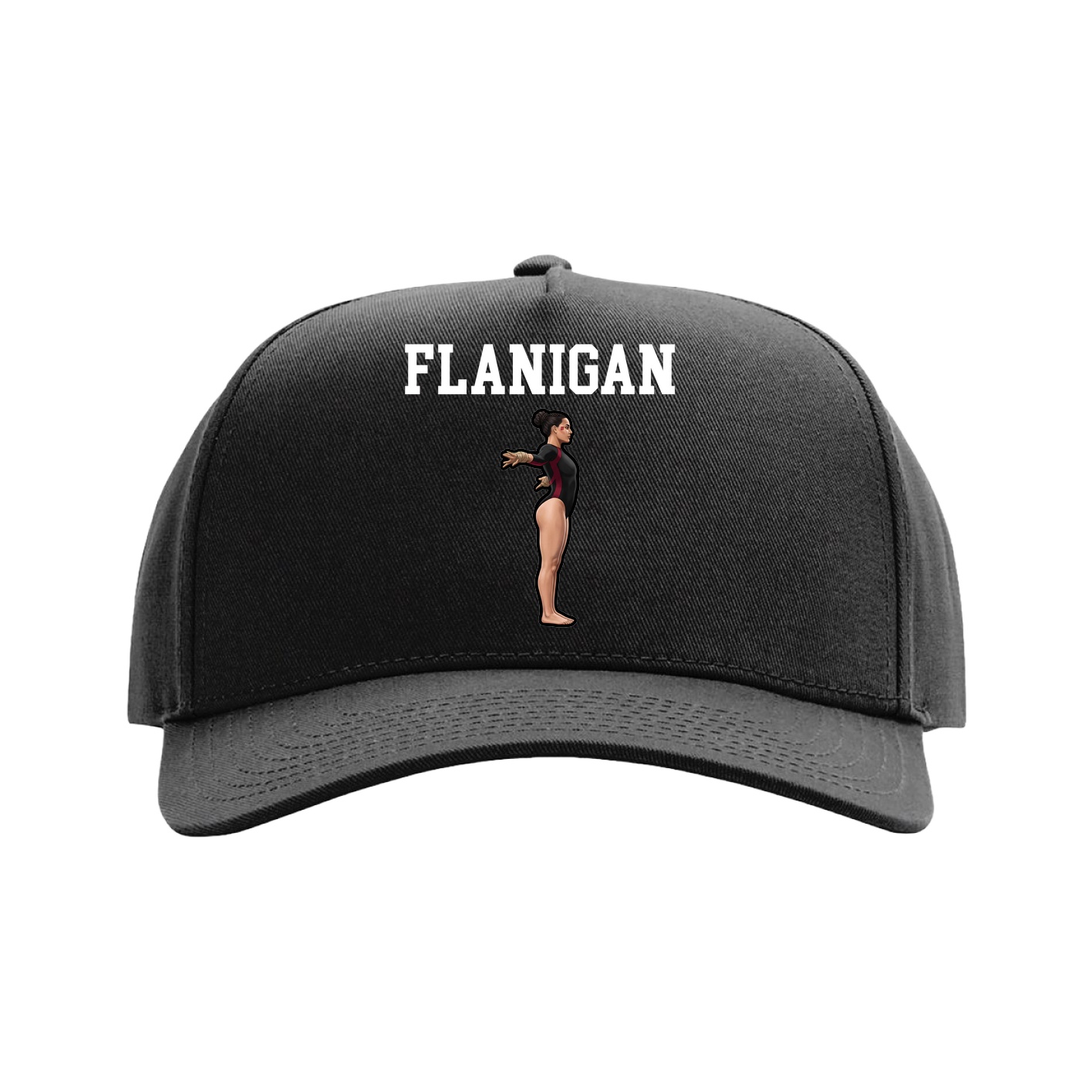 Full Fabric Five-Panel Champ Cap — Shirsey in Black