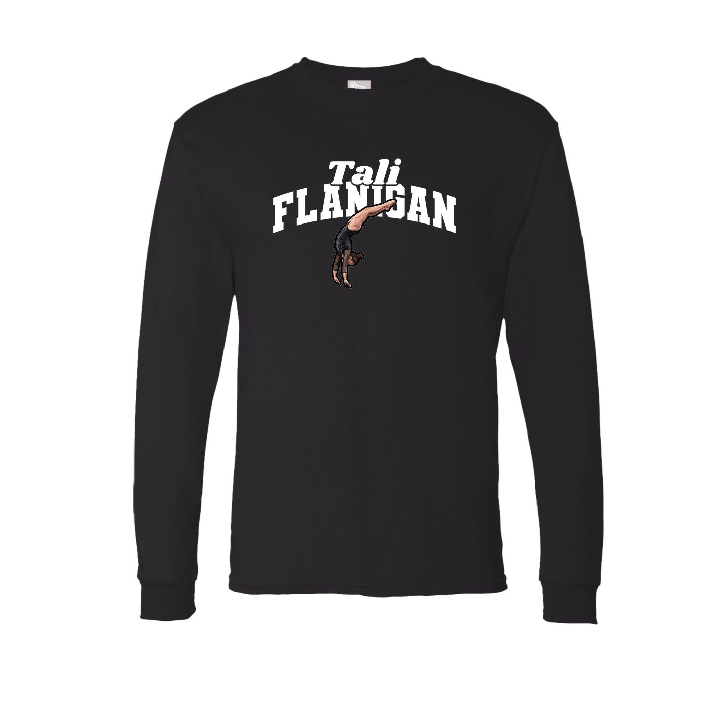 Long Sleeve Tee — Signature Arch in Black